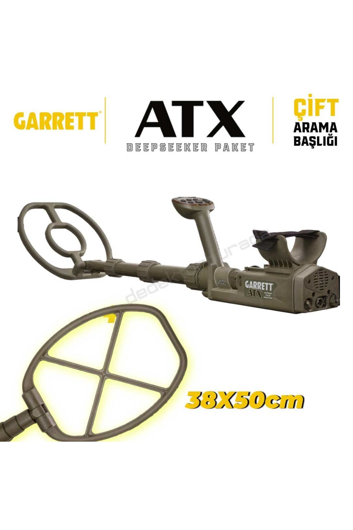 garrett ATX Basic Altın Dedektörü + 20'' Deepseeker Mono Başlık