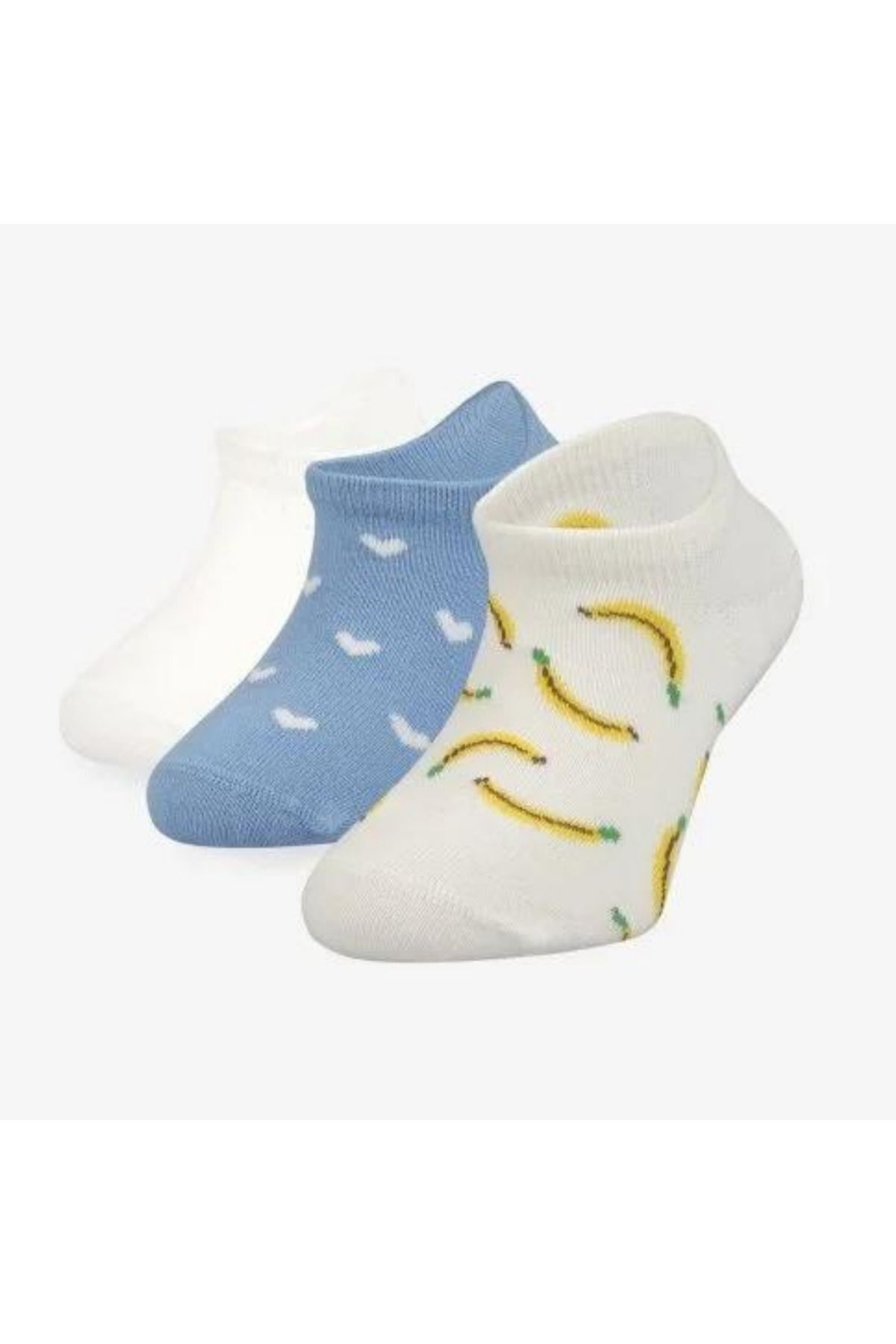Bolero Görünmez Kısa 3'lü Kız Çocuk Patik Çorap