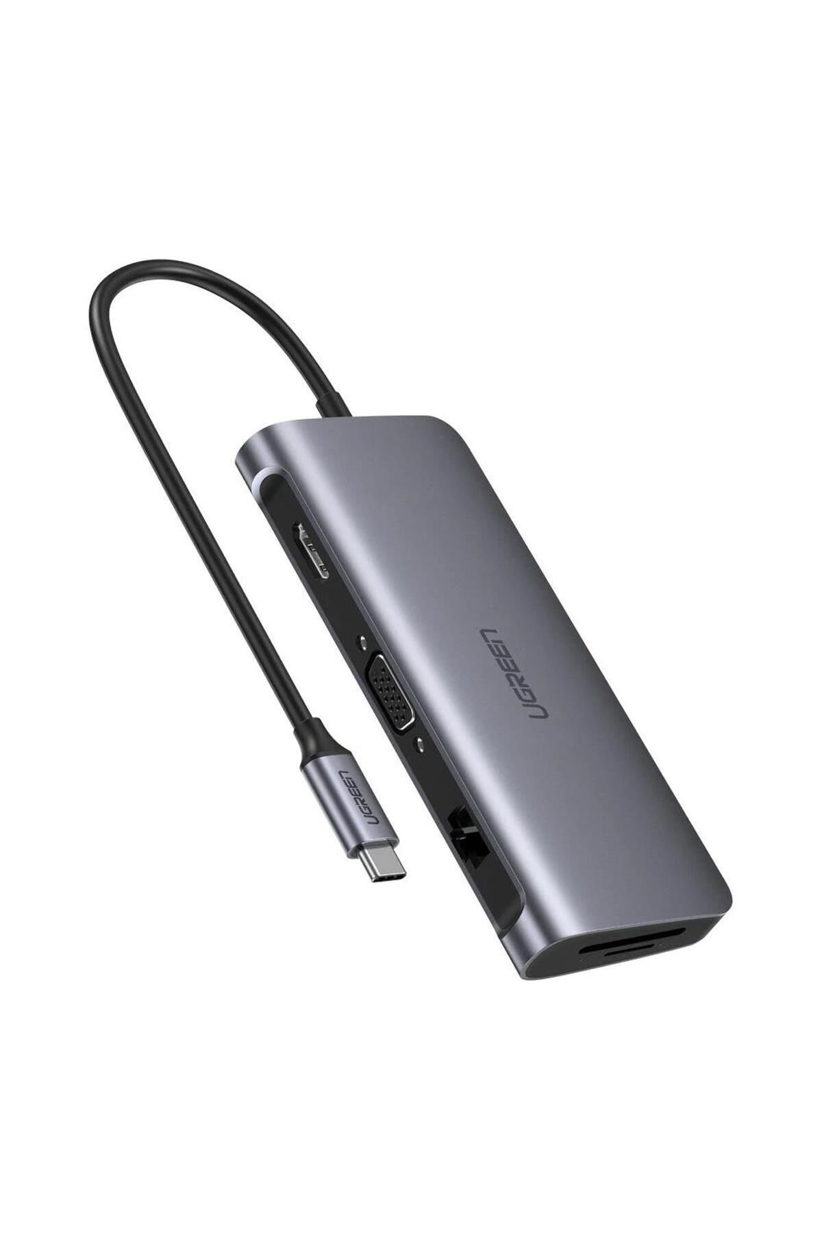Ugreen Type-c 4k Hdmı Vga Ethernet Kart Okuyucu Usb Dönüştürücü