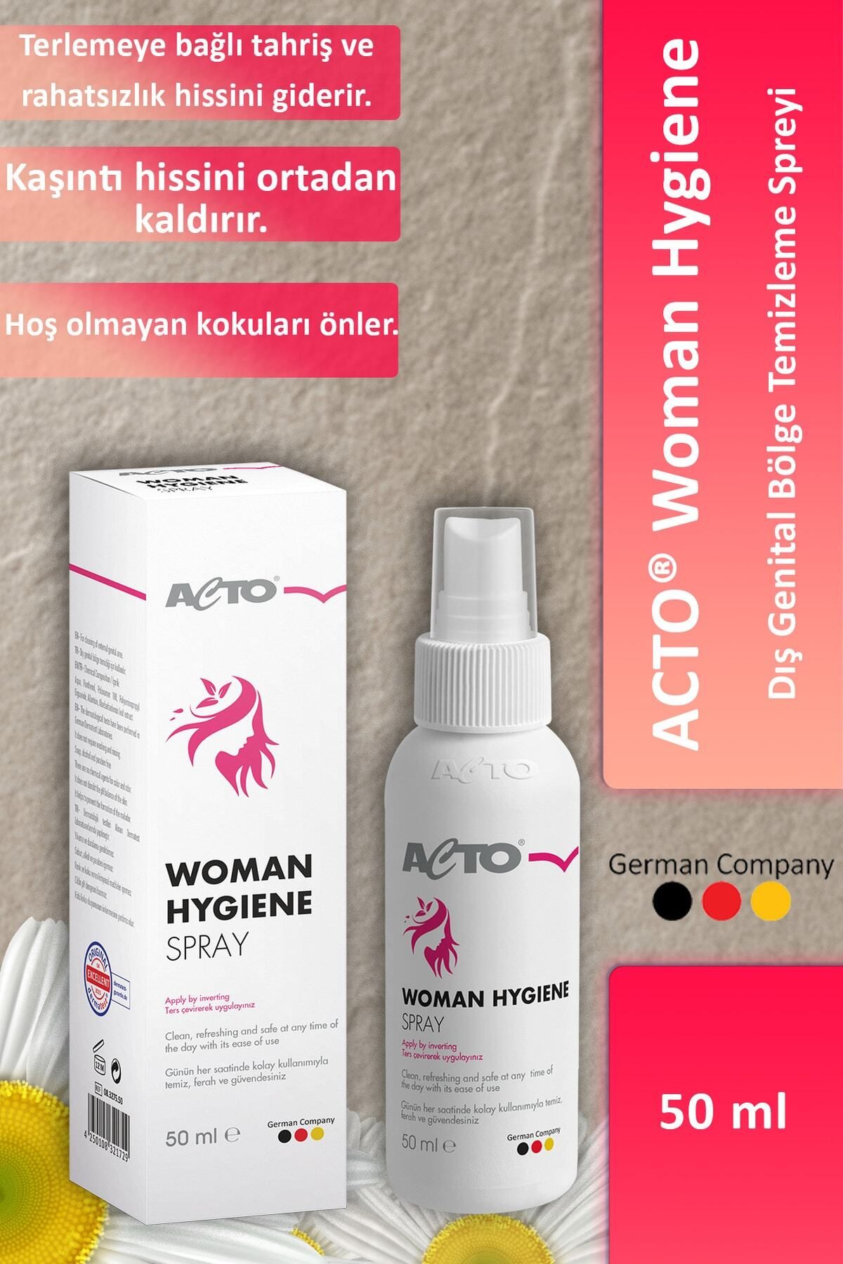Acto Woman Hygiene Spray Dış Genital Alan Için Temizleme Spreyi 50 ml