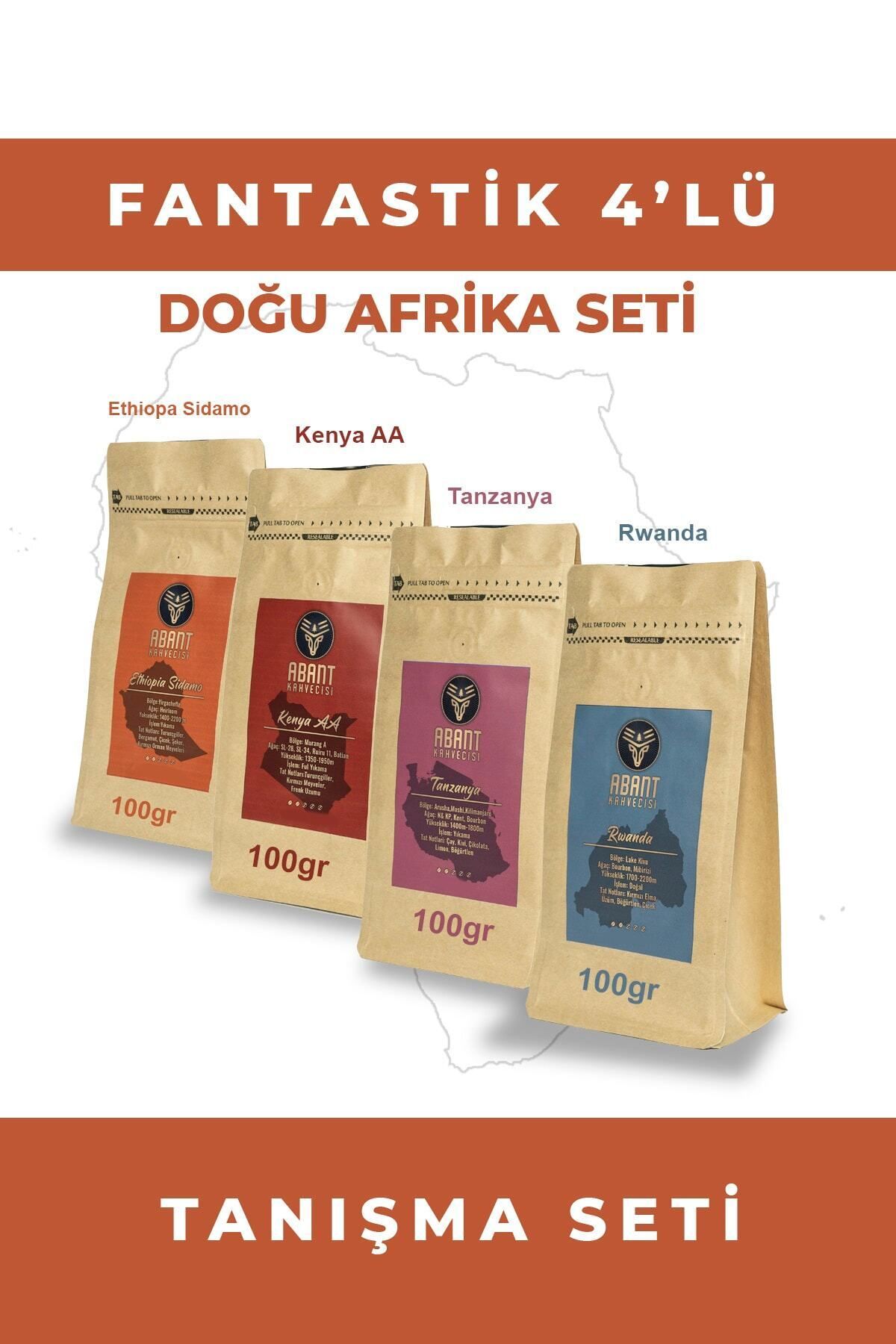 Abant Kahvecisi (4x100gr) Doğu Afrika Nitelikli Öğütülmüş Kahve Tanışma Seti