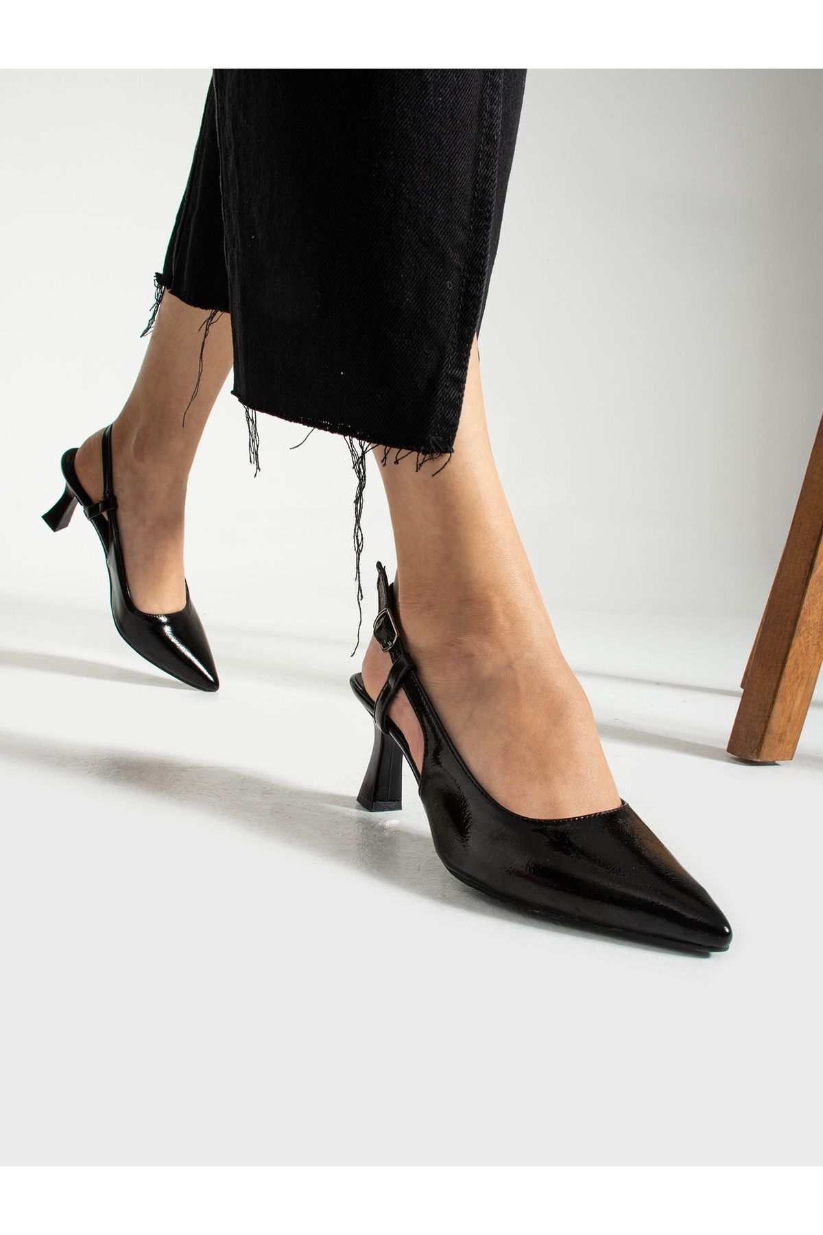 Alemdar Shoes KATE Siyah Topuklu Kadın Ayakkabı