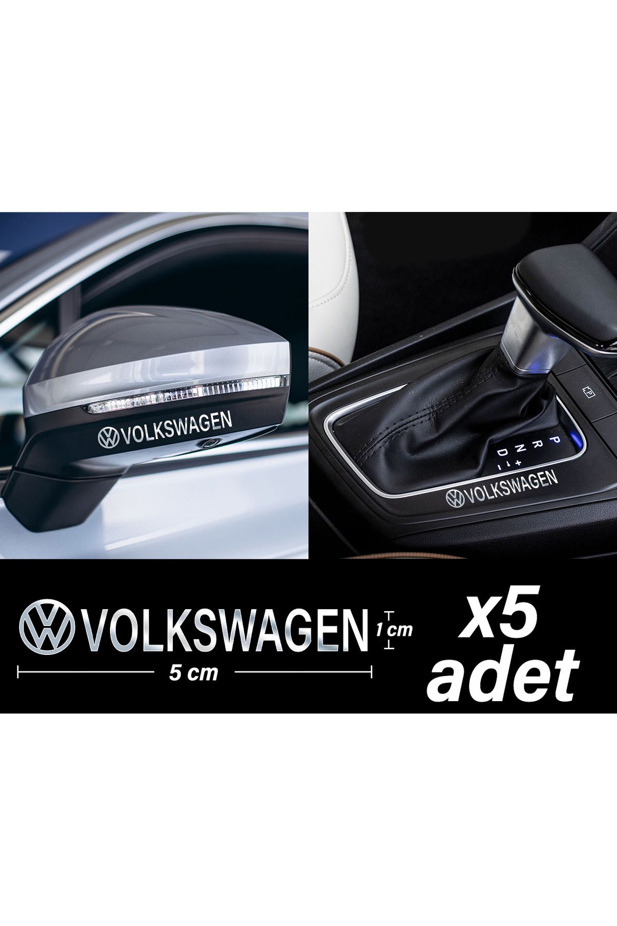 ÖZKAŞ Volkswagen Için Metal Sticker 5 Adet Oto Aksesuar Oto Sticker Çıkartma Araba