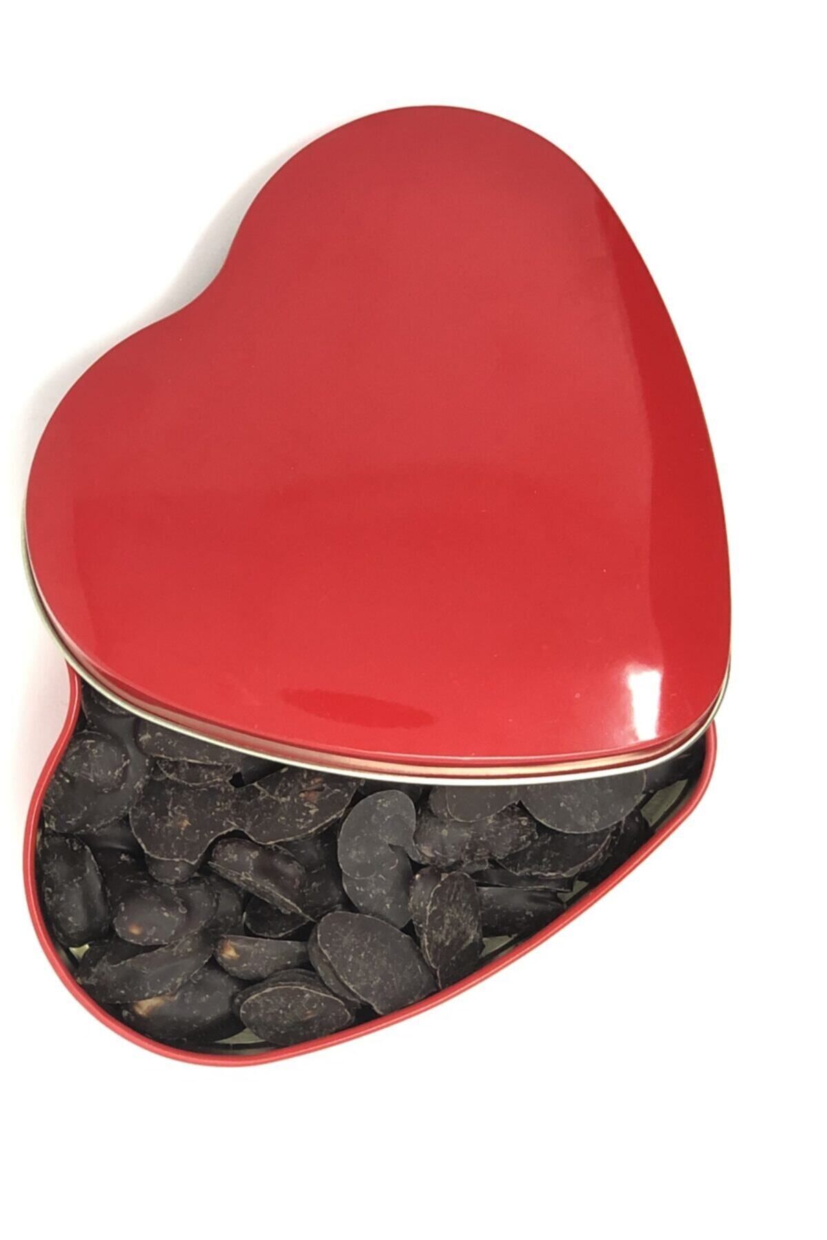 SARAYİÇİN Kırmızı Kalp Kutu Çikolata Badem Batırma 150gr
