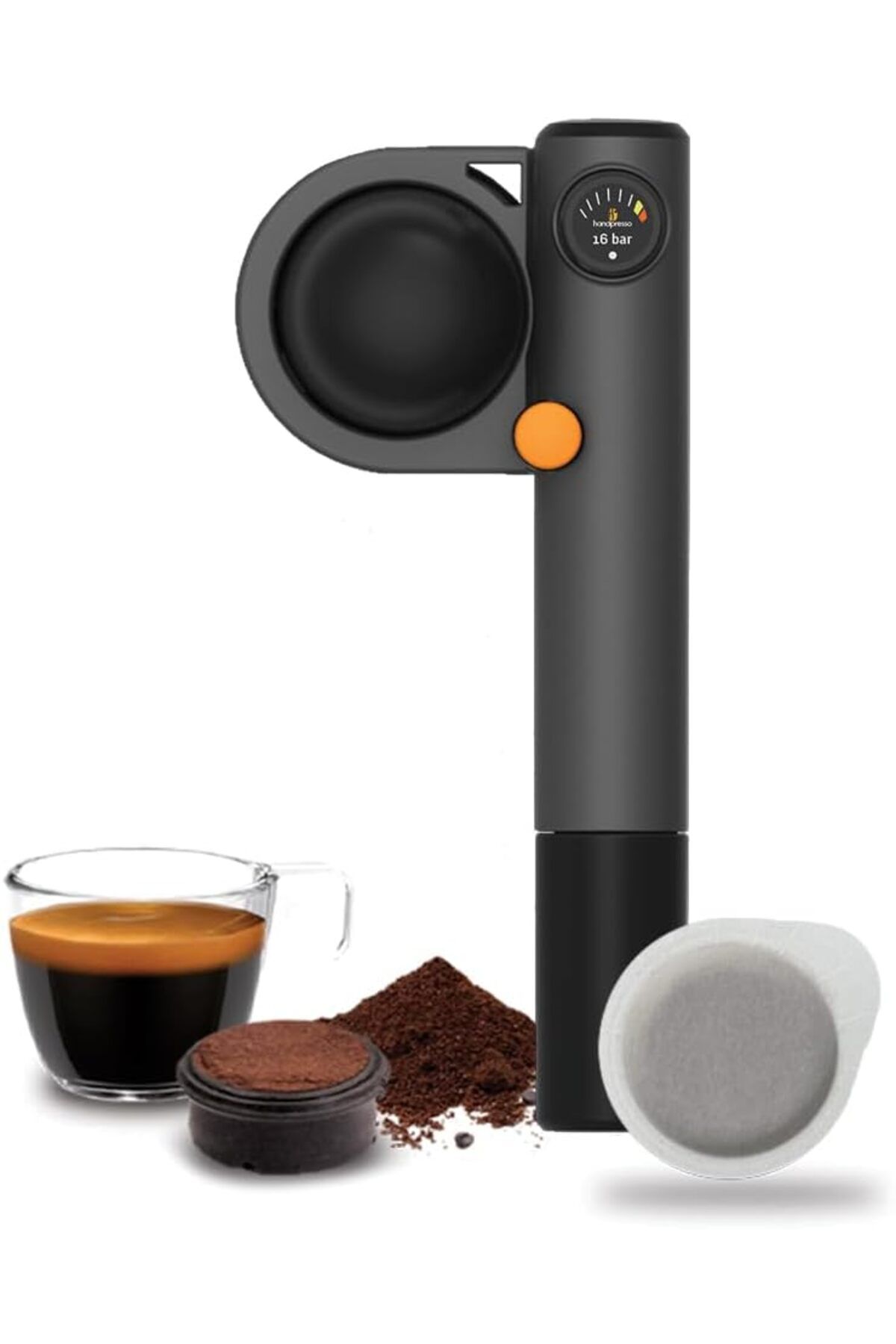 Handpresso Portatif Taşınabilir Mini Kahve Makinesi, Espresso Makinesi, ESE Pedleri veya Çekilmiş Kahve İçin