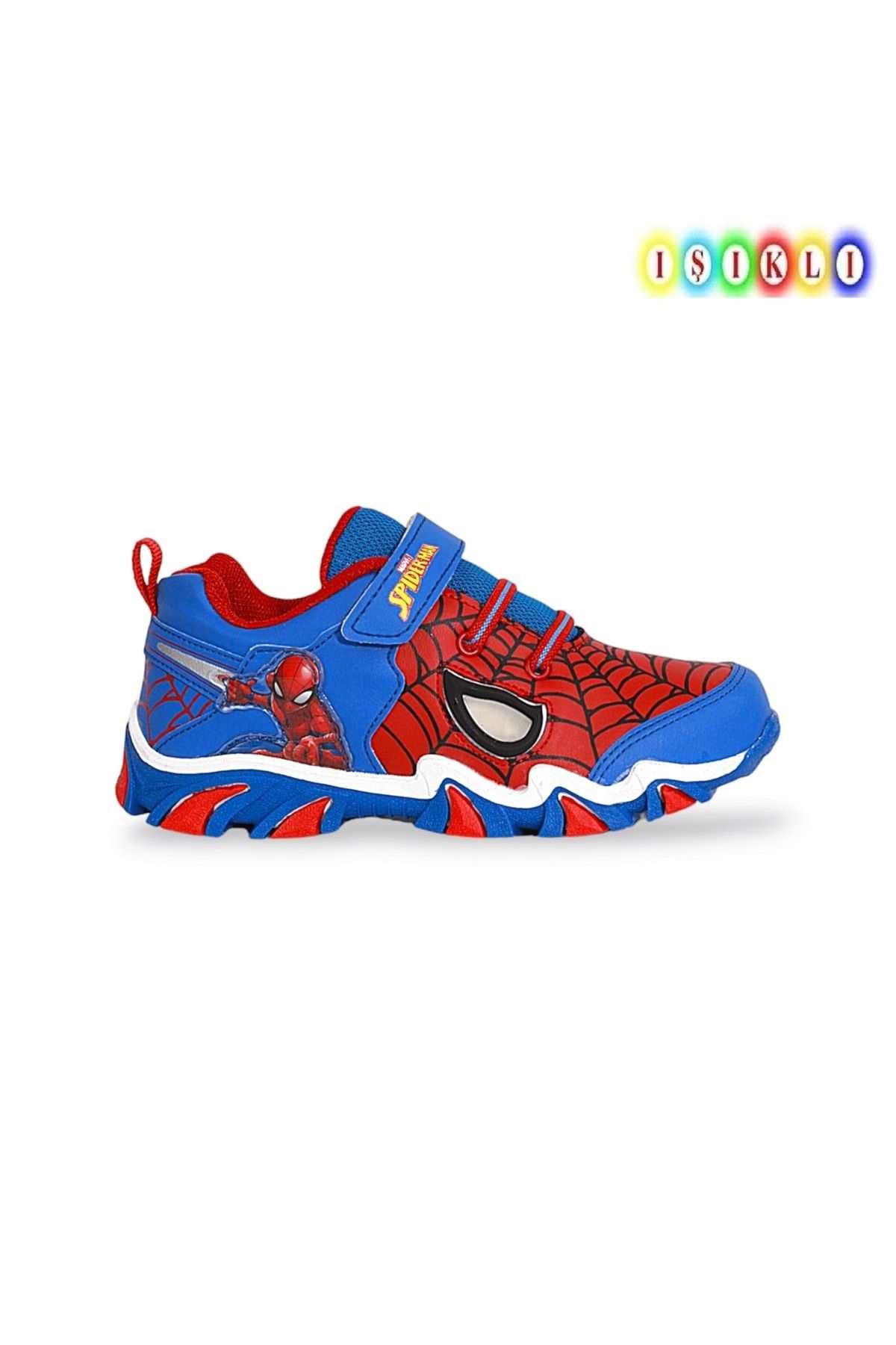 Spiderman Spıder-Man 1842-Masko Işıklı Erkek Çocuk Günlük Spor Ayakkabı - NKT01842-mavi-30