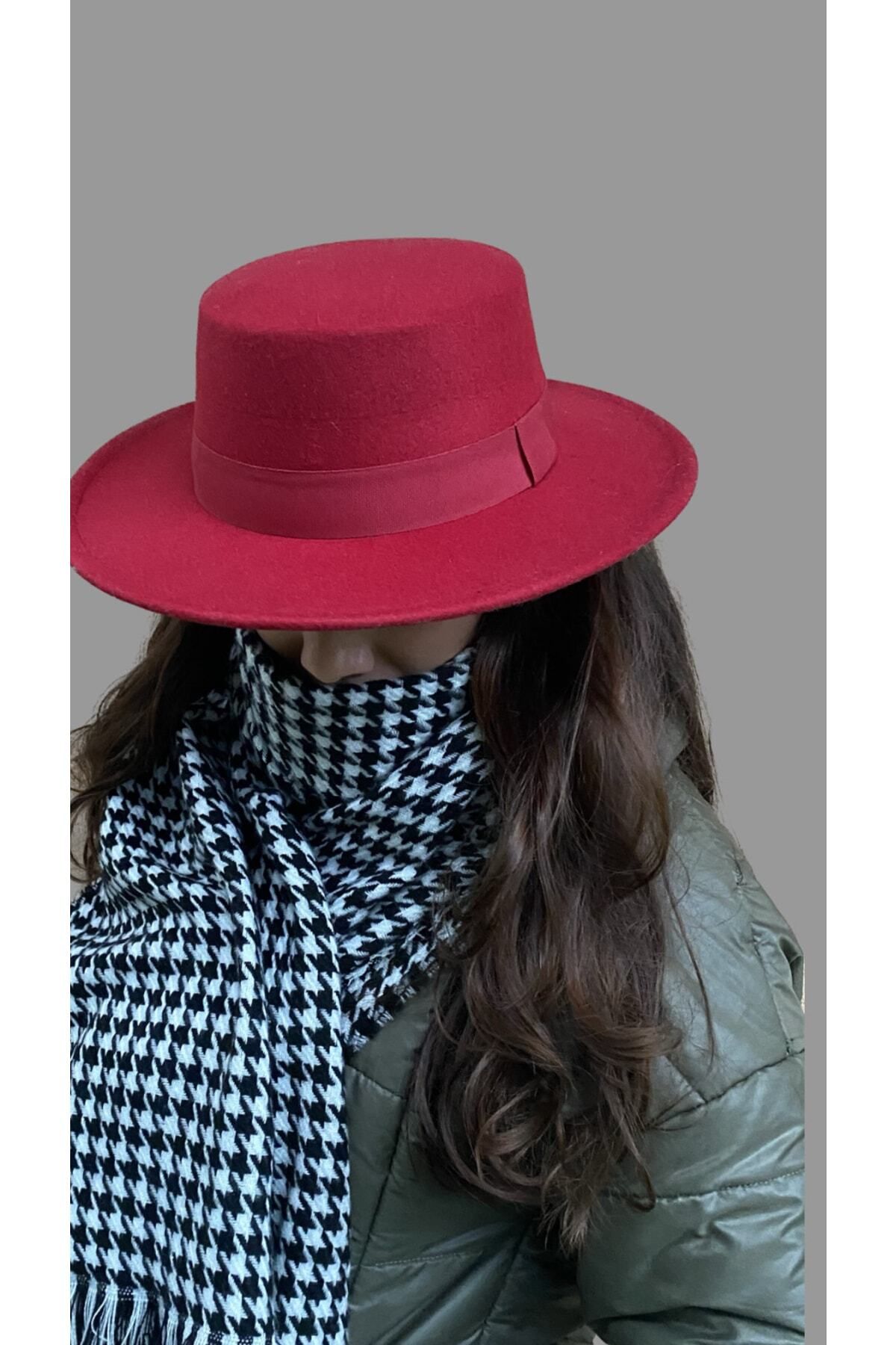 laviyonsa Gondol Kırmızı Klasik Keçe Kışlık Şapka