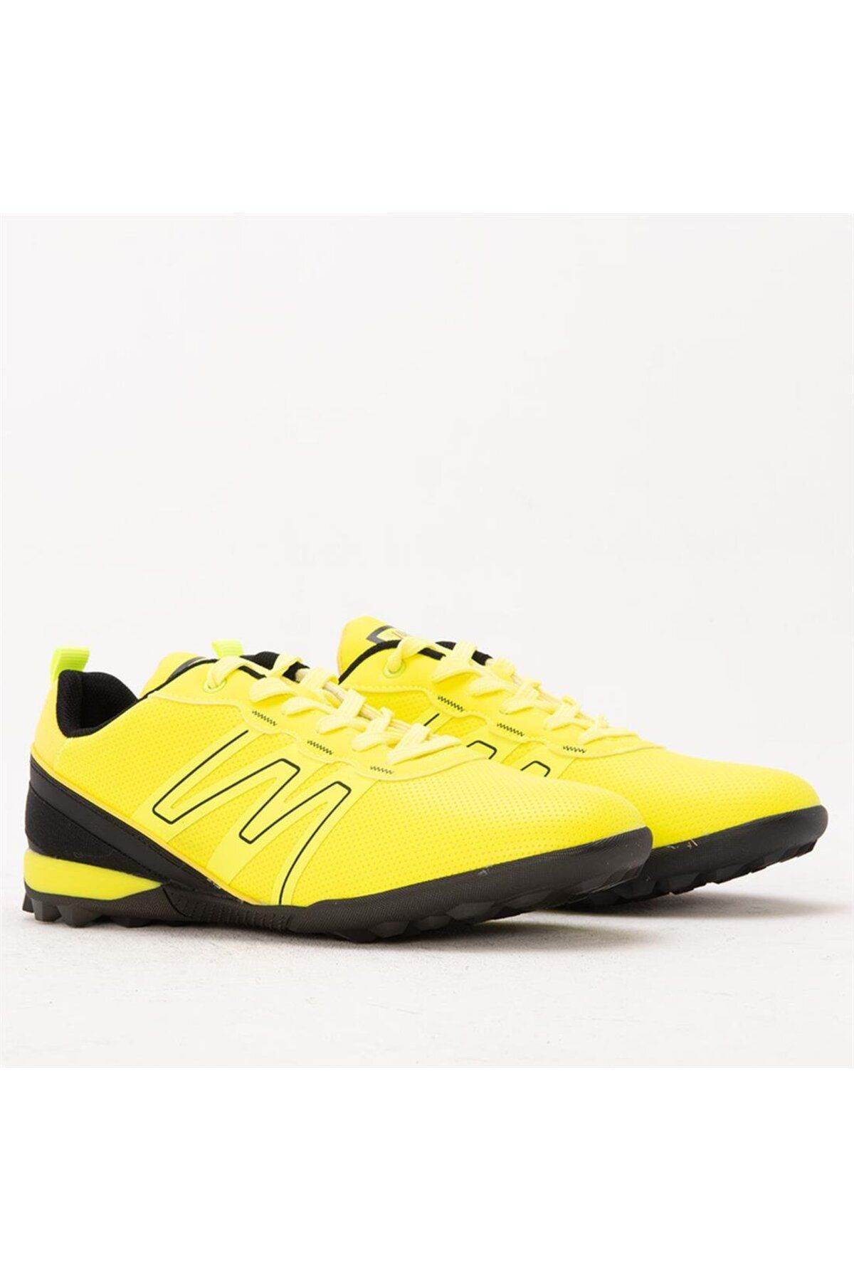 Jump 29112 Sarı Yellow Desenli Baskılı Siya Detay Neon Halısaha Futbol Ayakkabısı