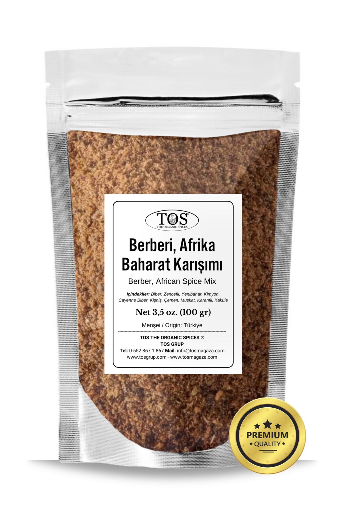 TOS The Organic Spices Berberi, Afrika Baharat Karışımı 100 gr (1. Kalite)