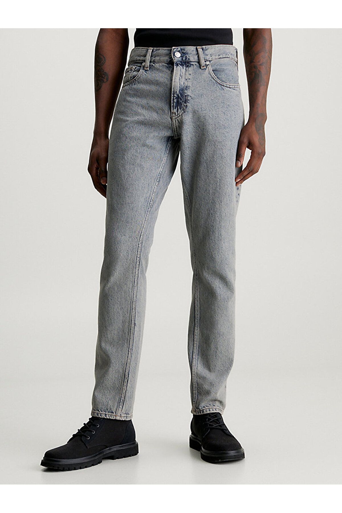 Calvin Klein Erkek Denim Normal Belli Düz Model Günlük Kullanım Lacivert Jeans J30J324966-1A4