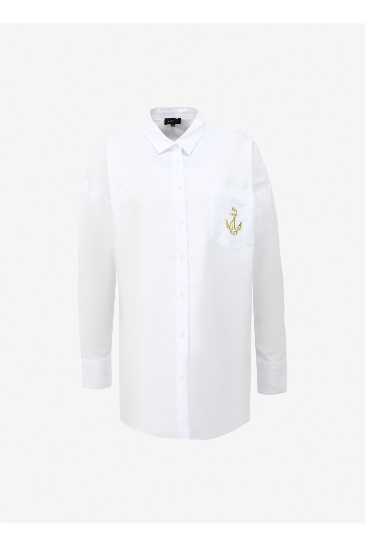 Fabrika Basic Gömlek Yaka Düz Beyaz Kadın Gömlek F4SL-GML0252