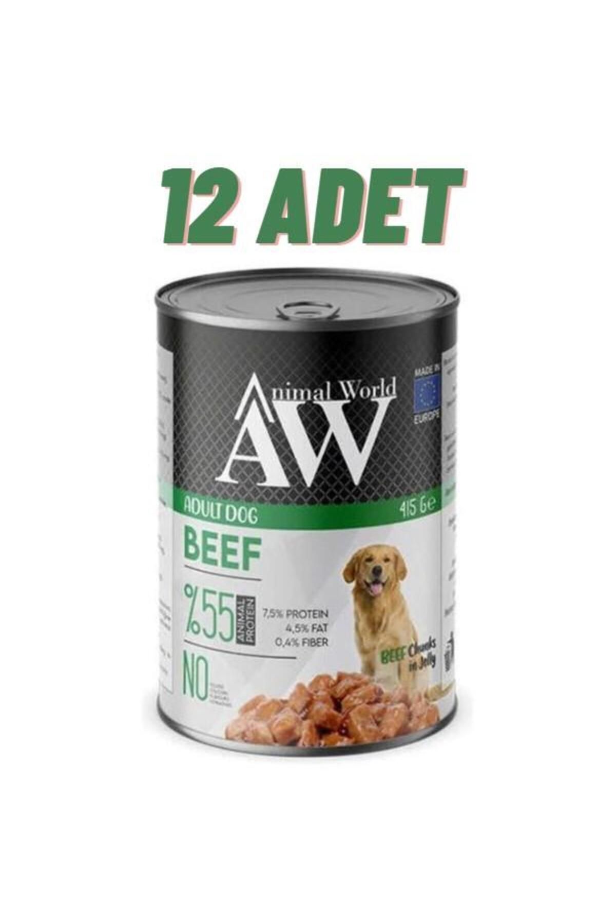 Animal World Dog Beef Jelly Köpek Konservesi 12x415 gr