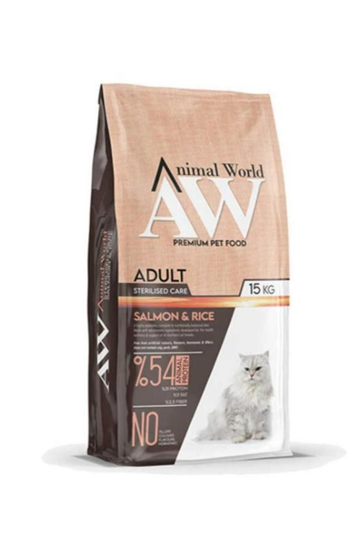 Animal World Sterilised Somonlu Kısırlaştırılmış Kedi Maması 15 Kg