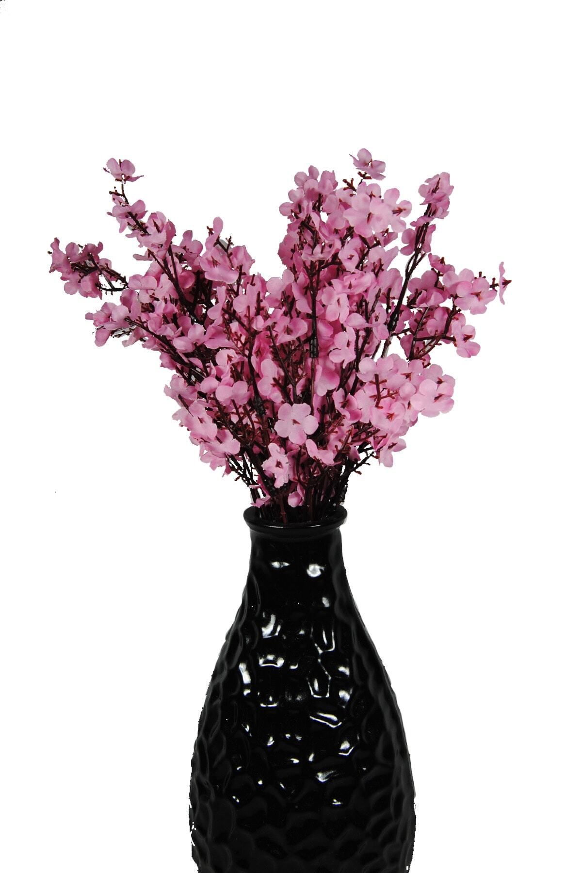 Lilac Home Yapay Çiçek 5 Dallı Pembe Bahar Dalı Demeti