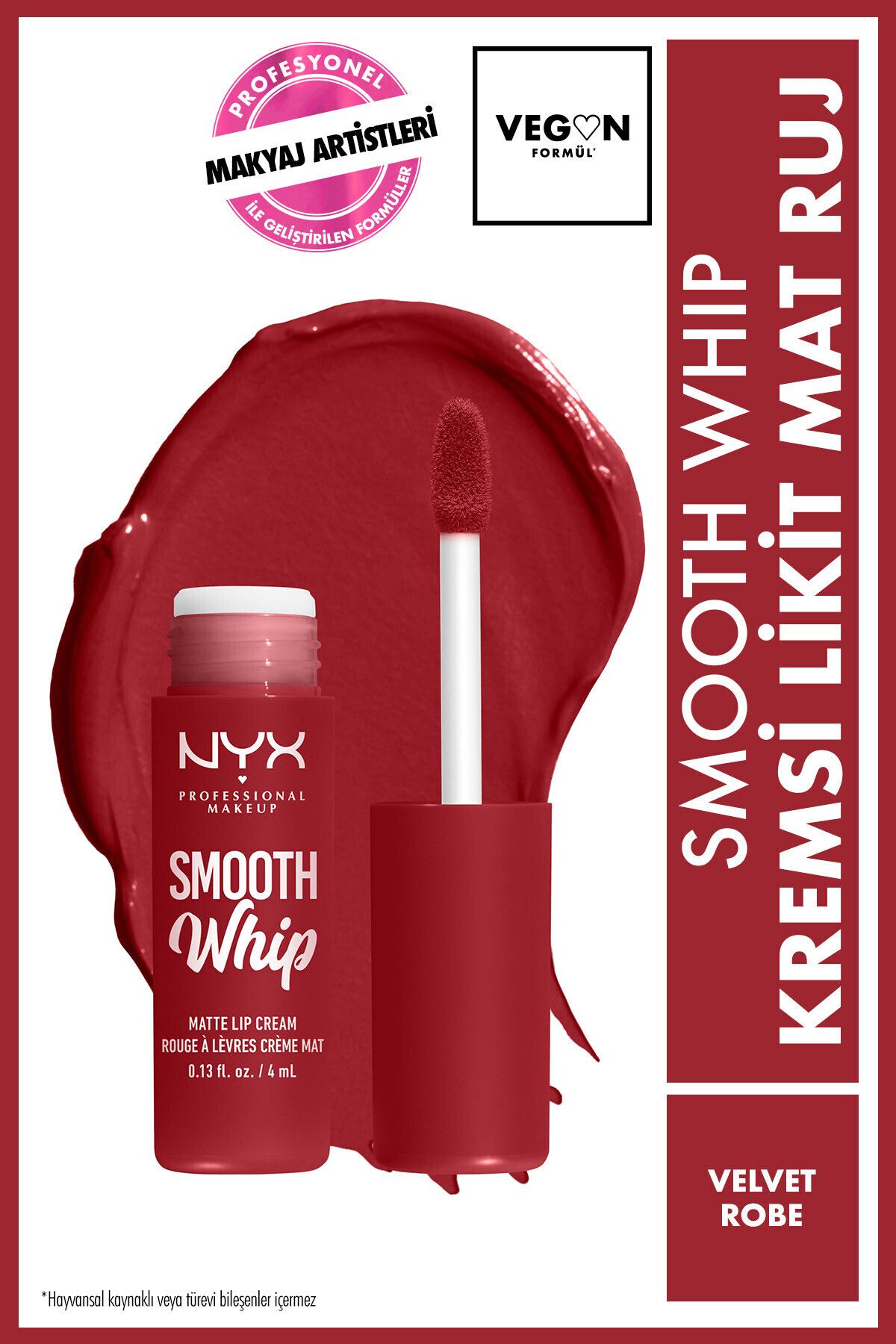 NYX Professional Makeup Smooth Whip Kremsi Likit Mat Ruj - Velvet Robe