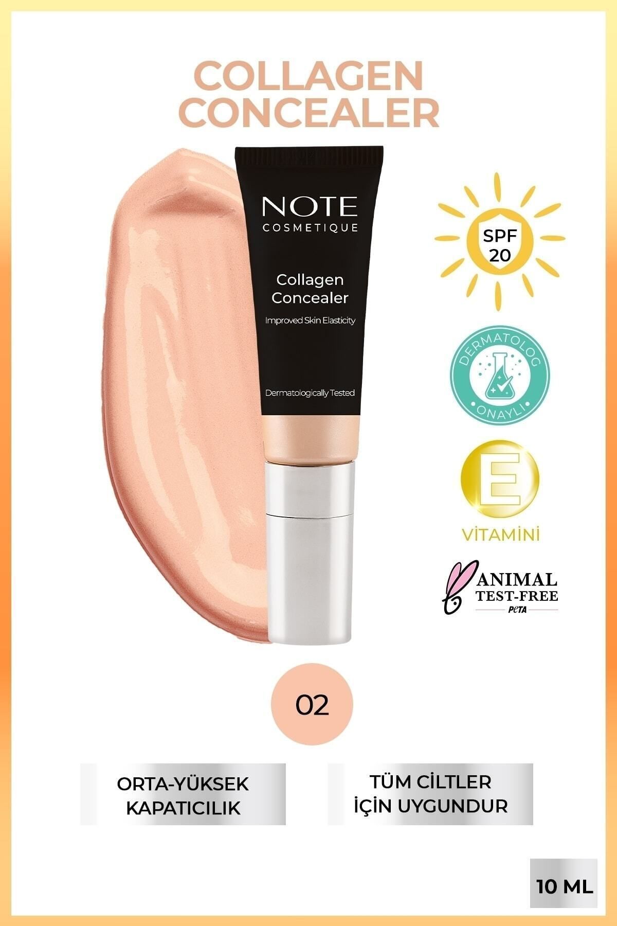 Note Cosmetics Collagen Concealer 02 Kolajen İçerikli SPF 20 Göz Altı Kapatıcısı