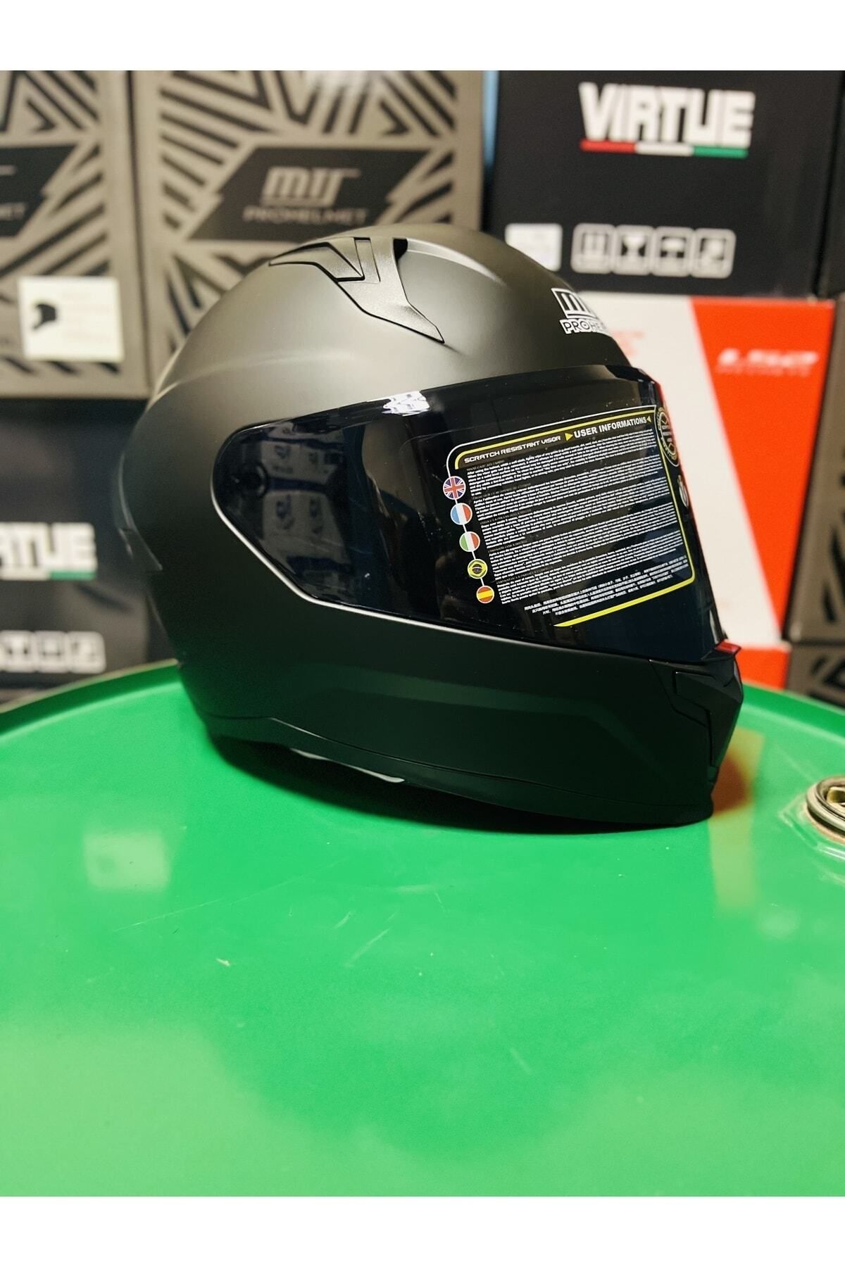 MTS Tez Motor Pro Helmet M-910 Motosiklet Kaskı Renkli Vizör(FİBER)