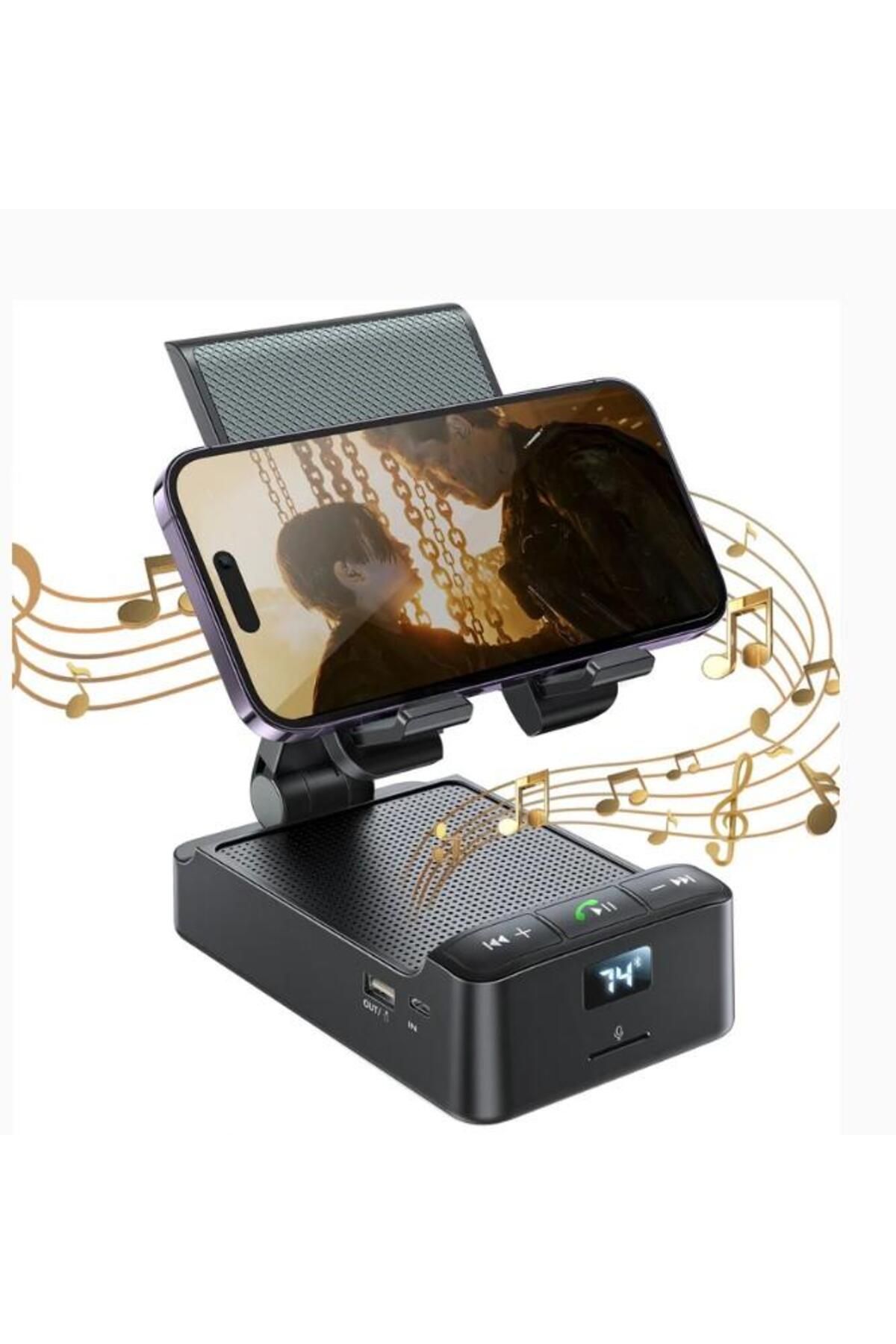 Joyroom 3 In 1 Telefon Tutuculu Dijital Ekranlı Katlanabilir Hopörlör