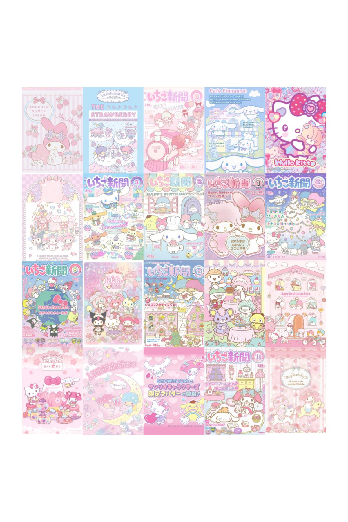 Ororabutik Sanrio Kawai Hello Kitty Poster Seti- 20 Adet-A5