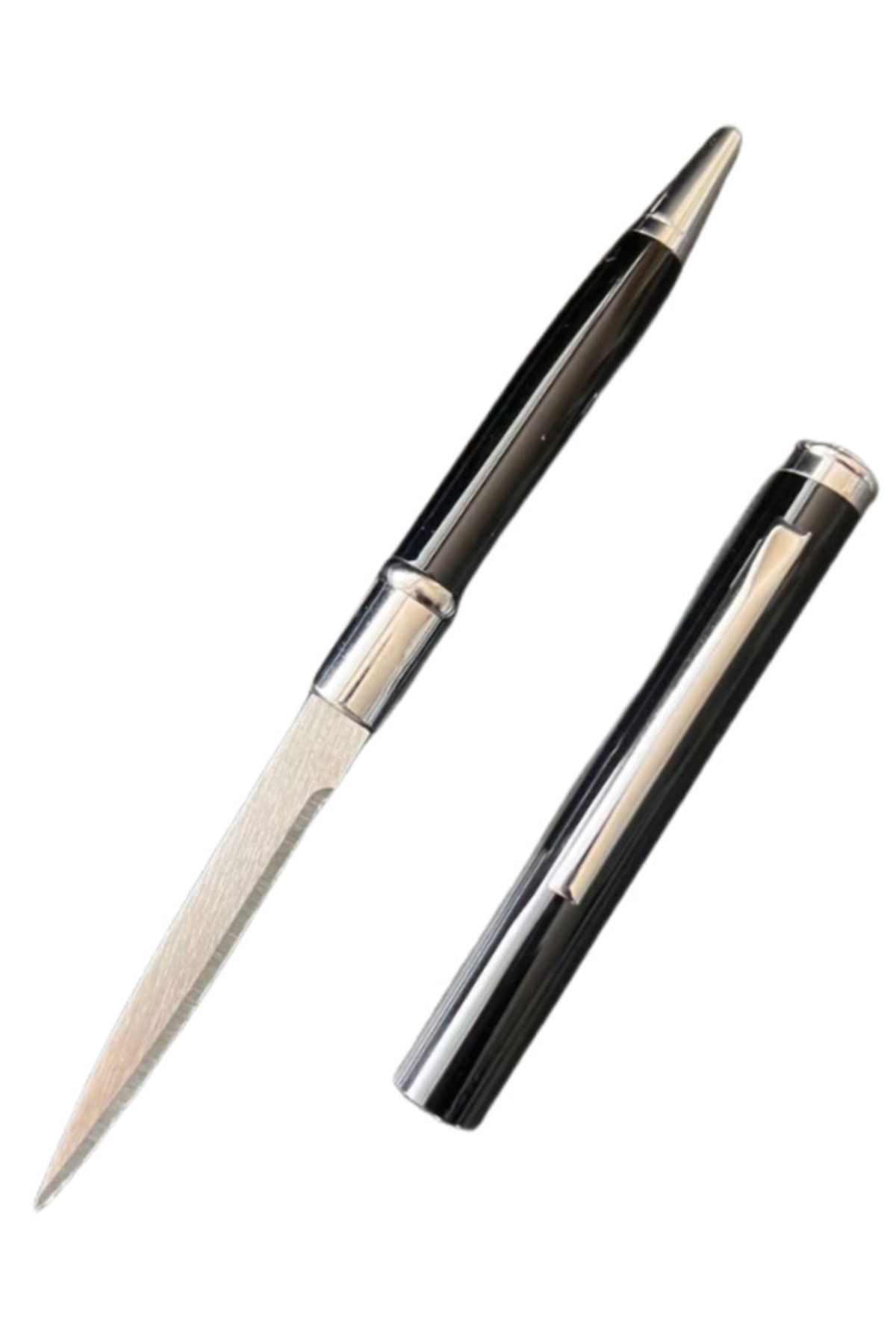 KnivesAndWeapons Kalem Bıçak Gizli Bıçak Kalem Görünümlü Siyah Lüks Kalem Standart Kalem Boyutu Taktikal