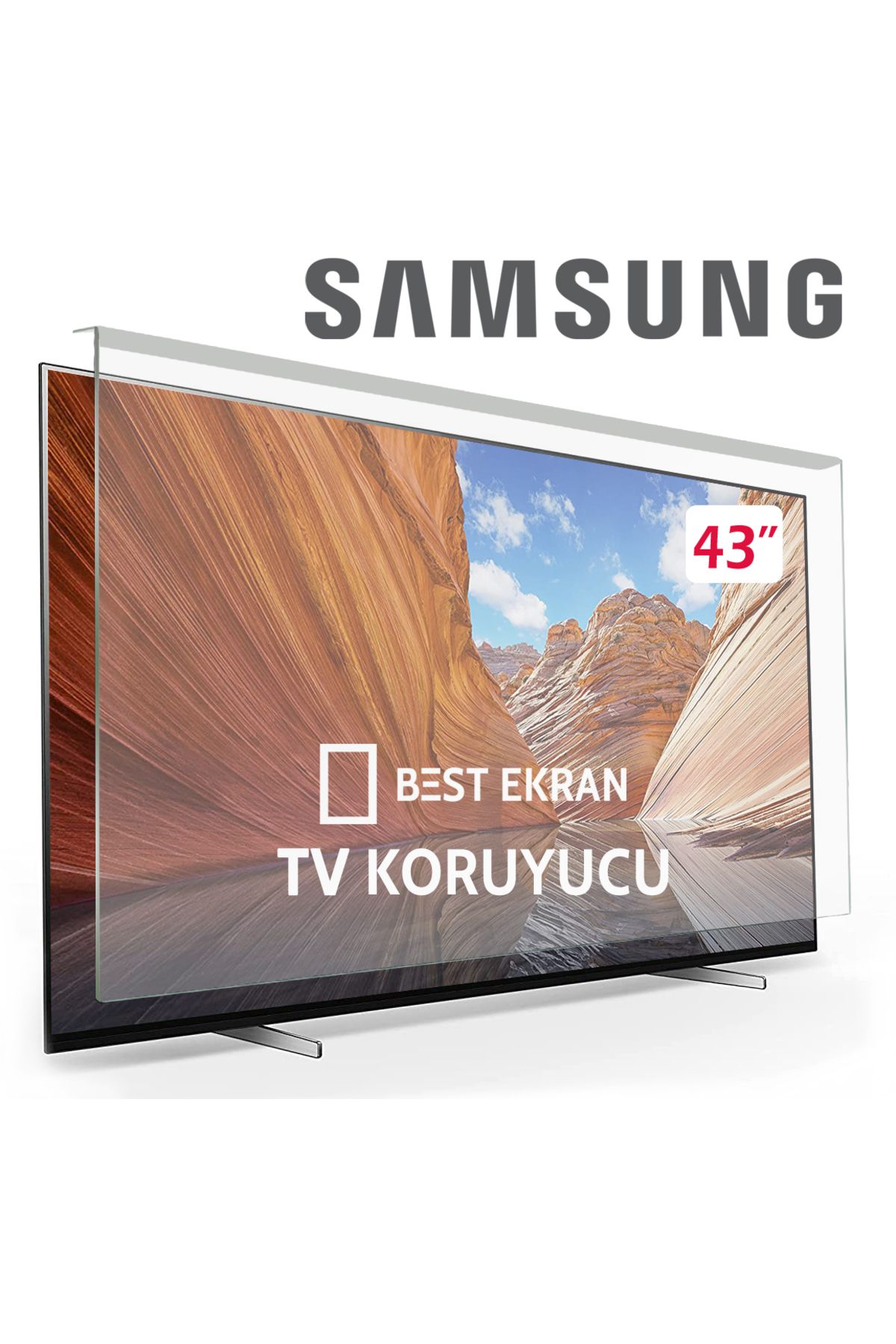 Bestekran Samsung 43" Inç 109 Ekran Koruyucu Crystal Oled Qled Qned Smart Uhd 4k-8k Android Tv Ekran Koruyucu