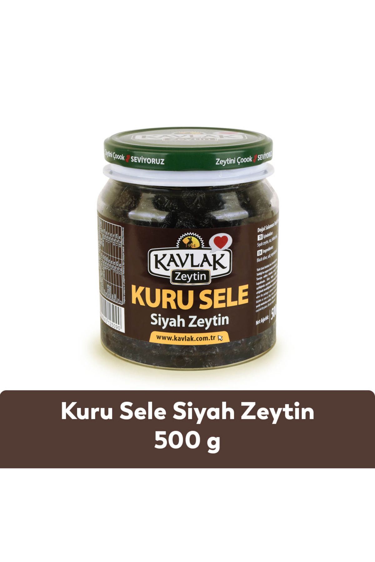 Kavlak Zeytin Kavlak Kuru Sele Gemlik Siyah Zeytin 500 Gr