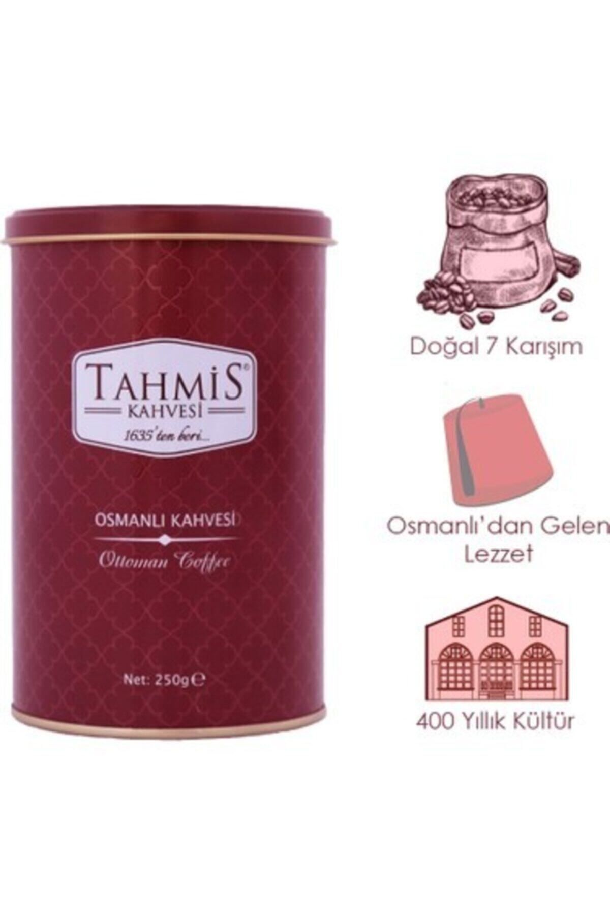 KOZ KURUYEMİŞ Tahmis Osmanlı Kahvesi (türk Sultanın Iksiri) 250 Gr Teneke