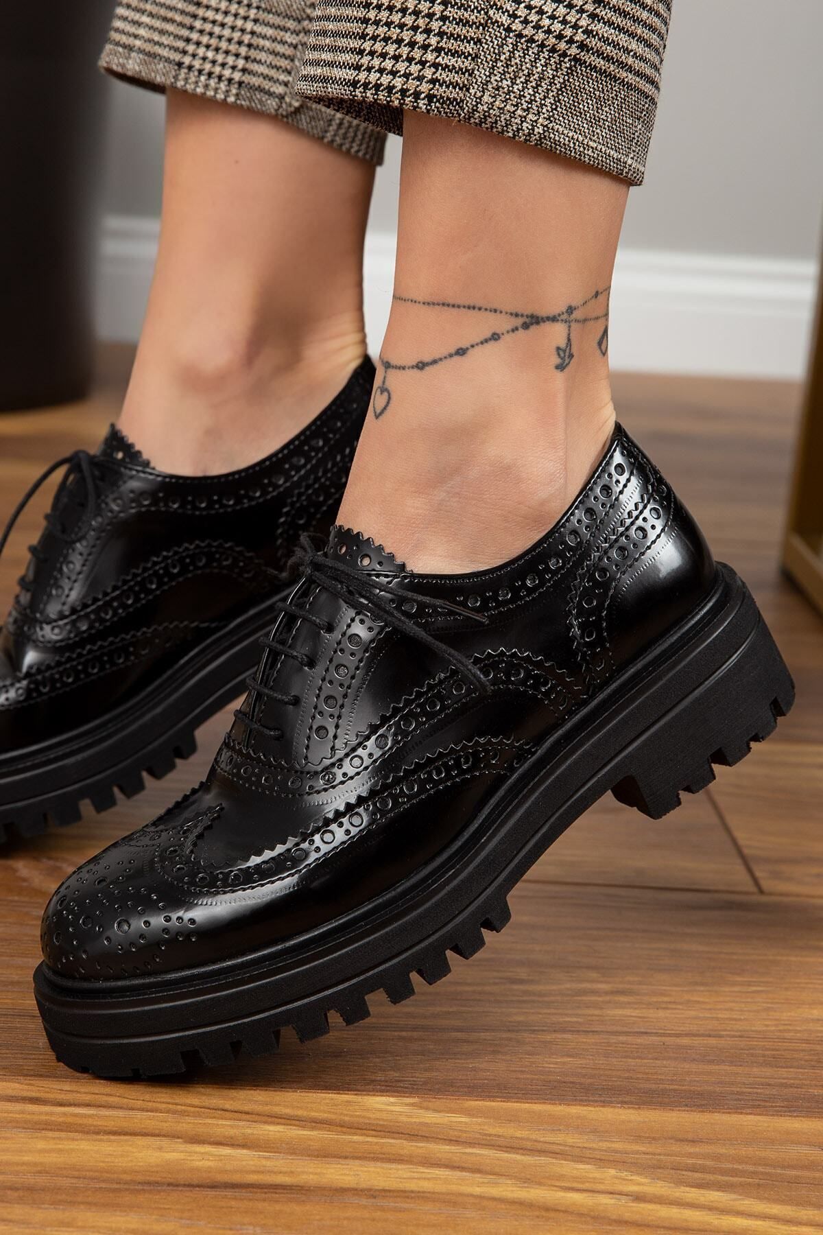 Deery Siyah Günlük Kadın Oxford Ayakkabı