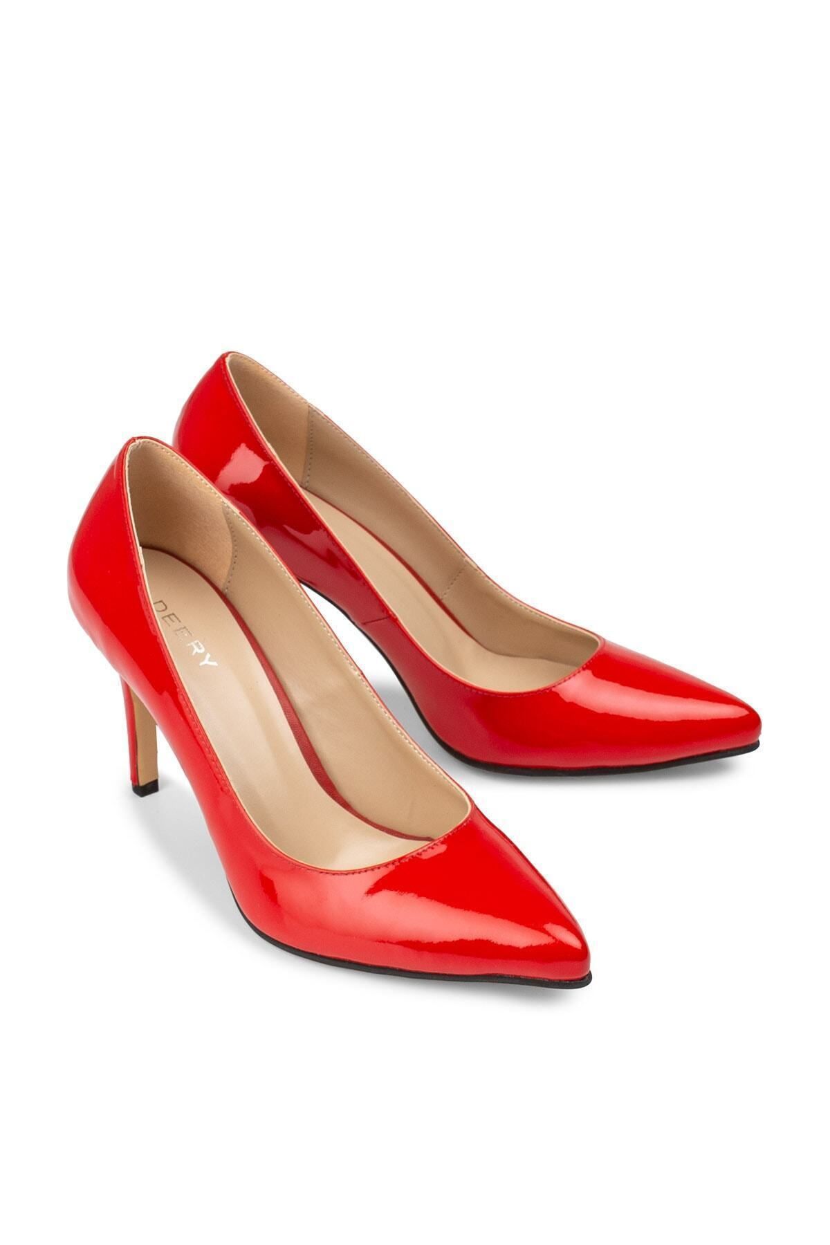 Deery Kırmızı Kadın Klasik Topuklu Ayakkabı 02029ZKRMM04