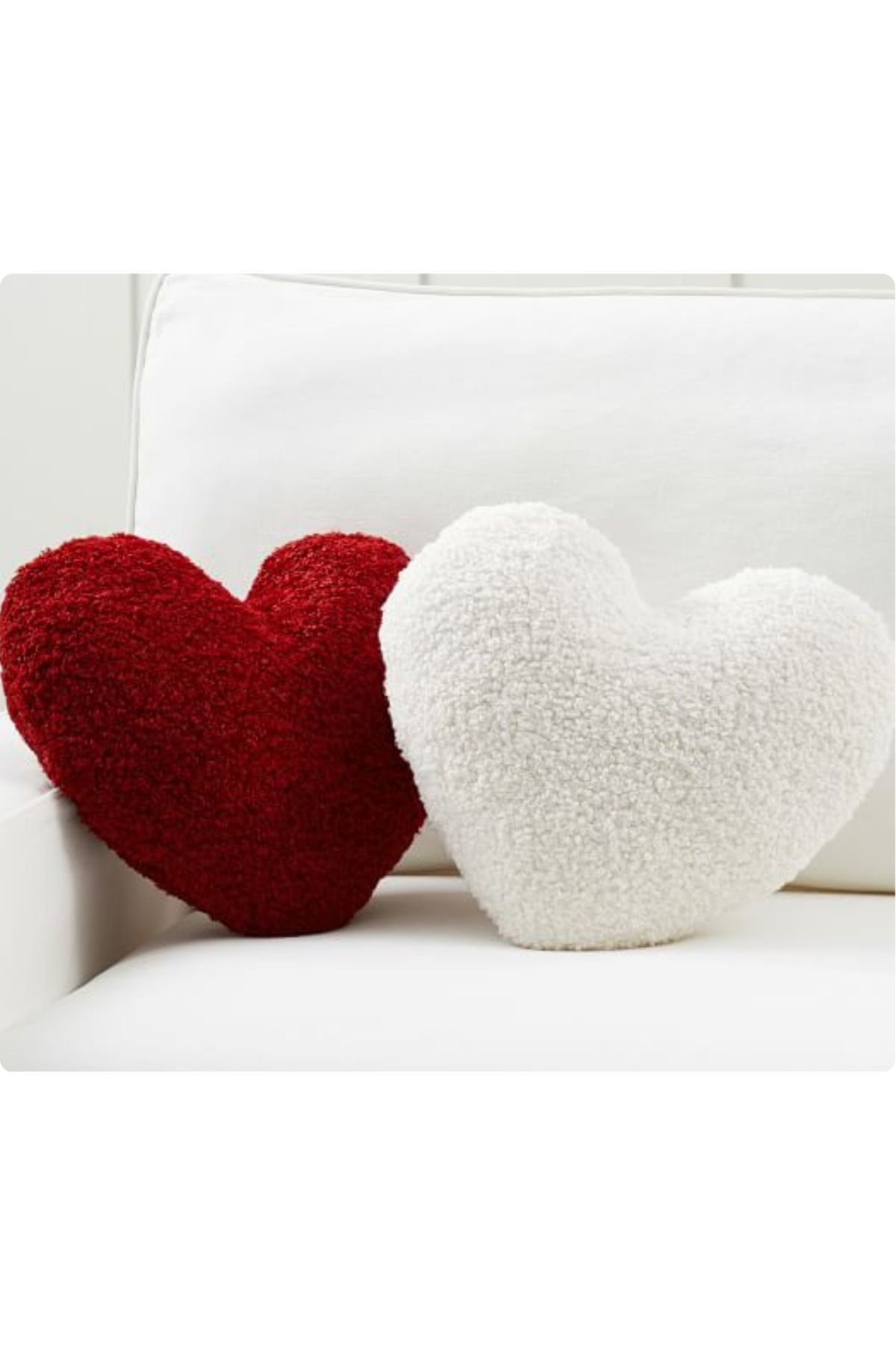 ERİZA Sevgililer Günü Teddy İç Dolgulu Kalp Yastık & Valentine Days Kırmızı Kalp