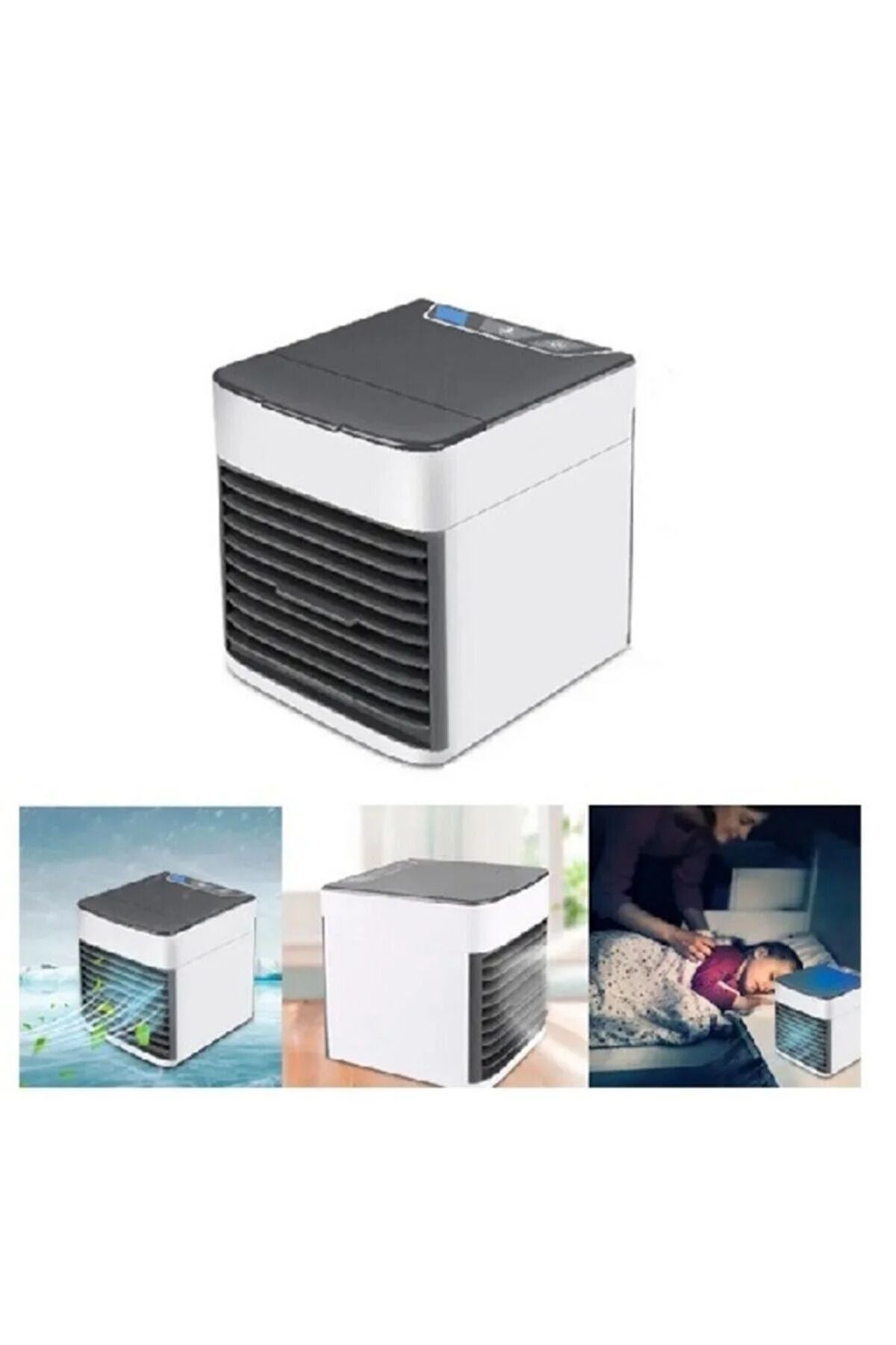 Siprona Premium Özel Üretim Ev Ofis İçin Mini Klima Usb'li Mini Soğutucu 3 Kademeli Fan