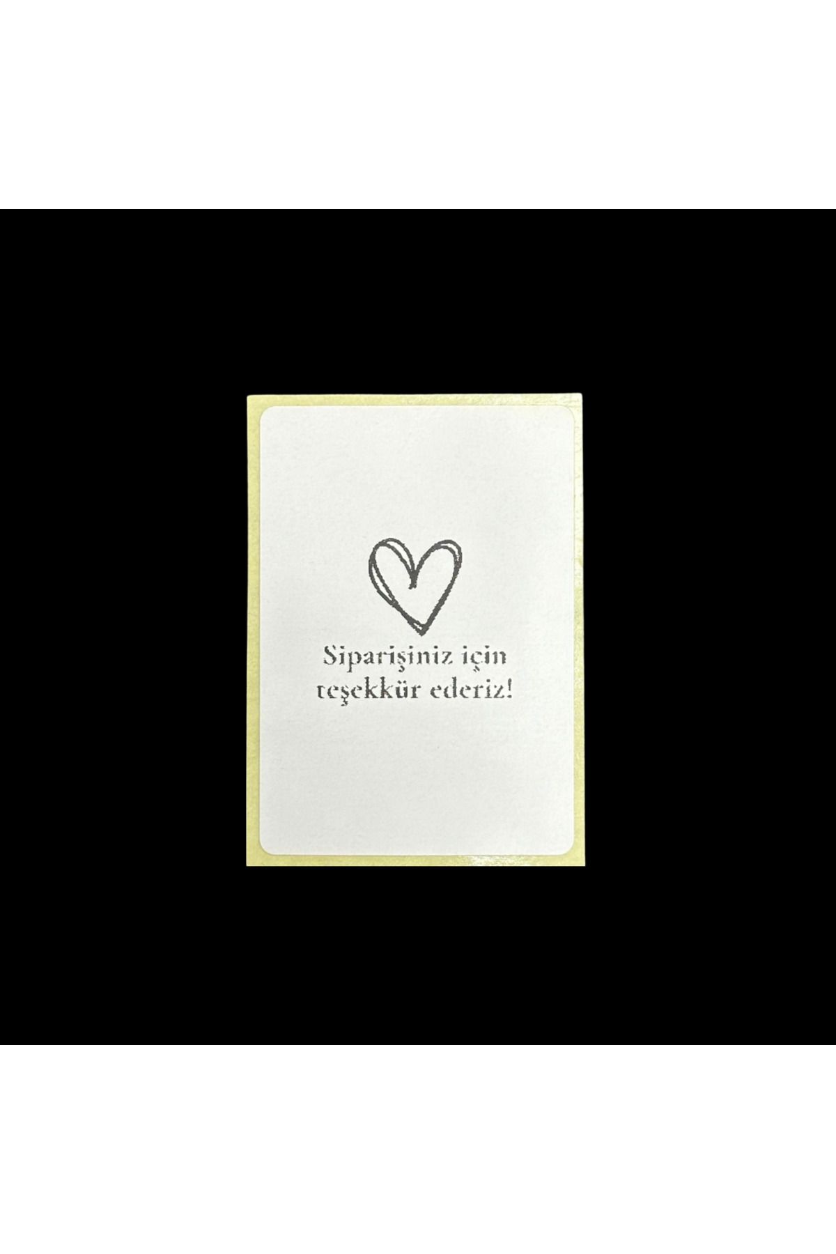 SVS ETİKET PLASTİK Kalp Figürlü Teşekkür Ederiz Yazılı Sticker 40x58 100 Adet