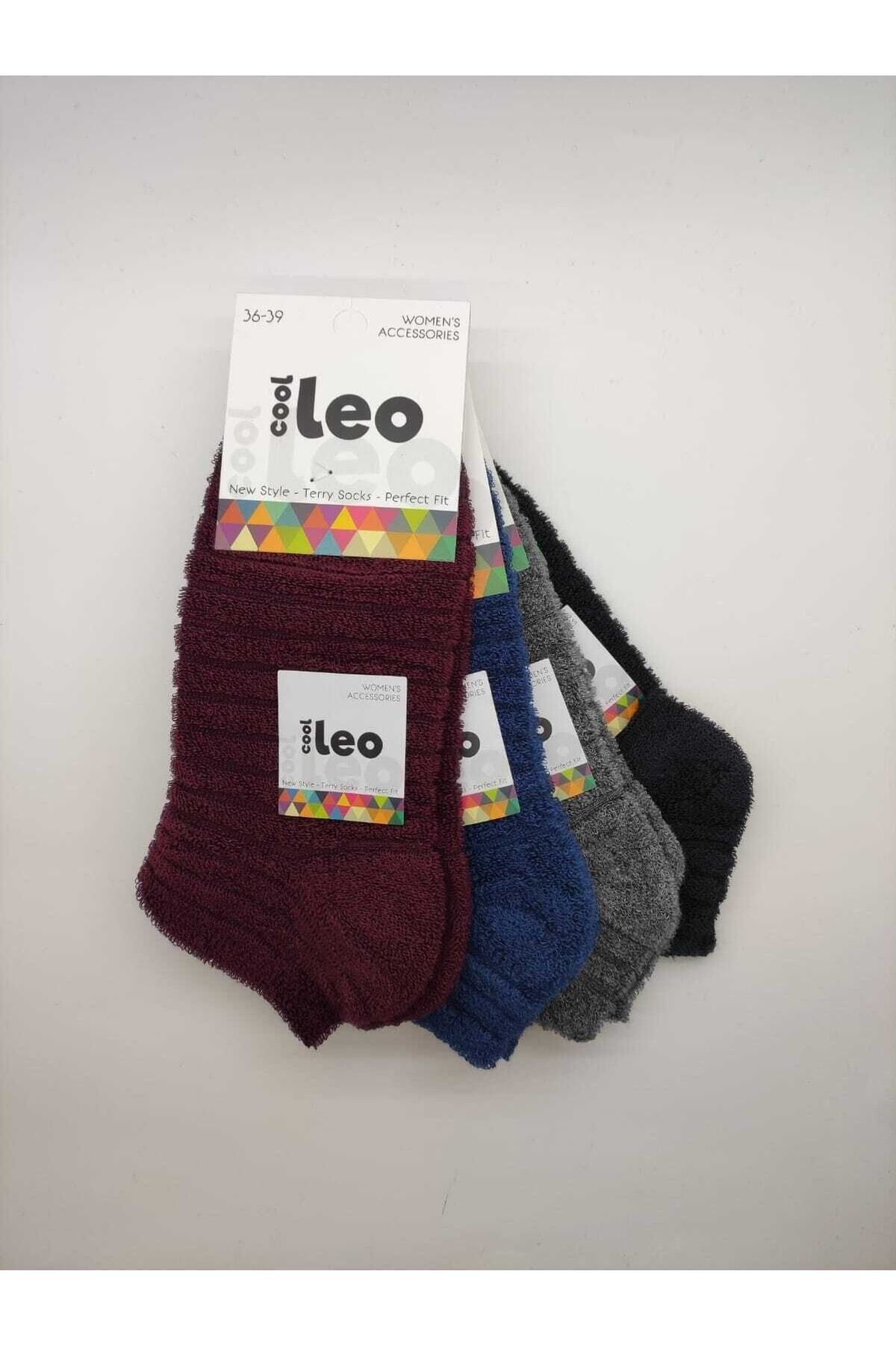 LEO 4 Çift Kışlık Ters Havlu Çorap