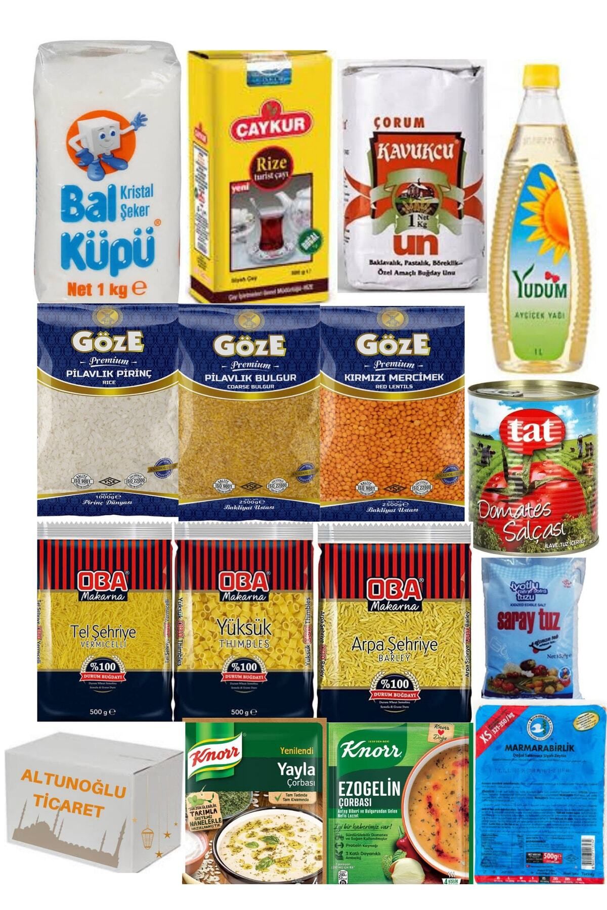 Yudum Ramazan Paketi Kumanya Yardım Erzak Gıda Kolisi Ekonomik 15 Parça Ürün