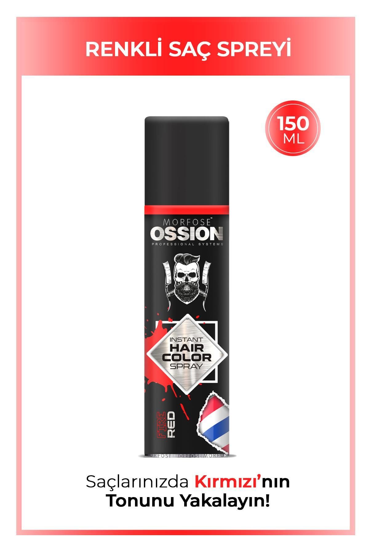 Ossion Premium Barber Line Kırmızı Renkli Saç Spreyi 150 ml