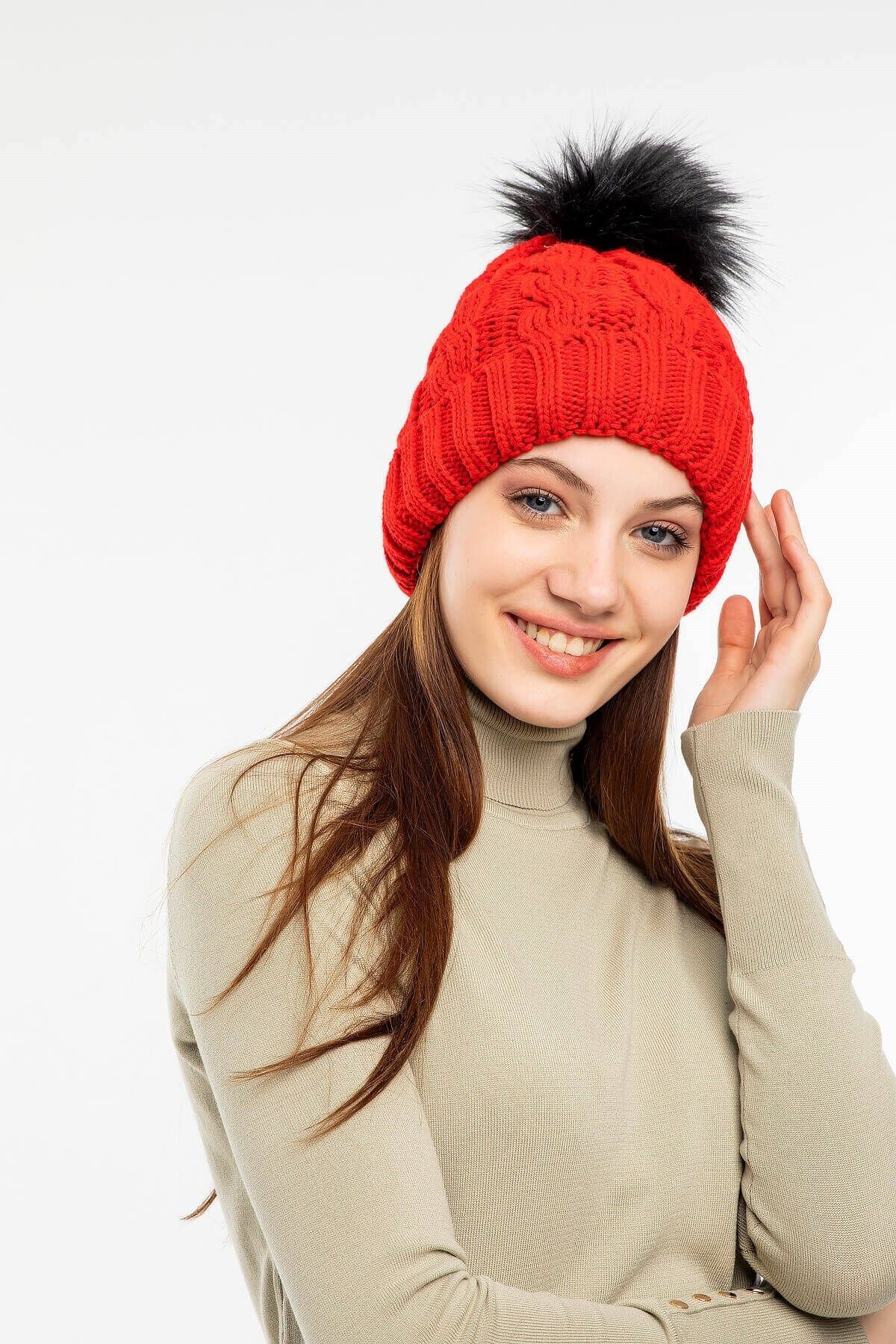 Mossta Şapka Premium Trend Kadın Kırmızı Bere