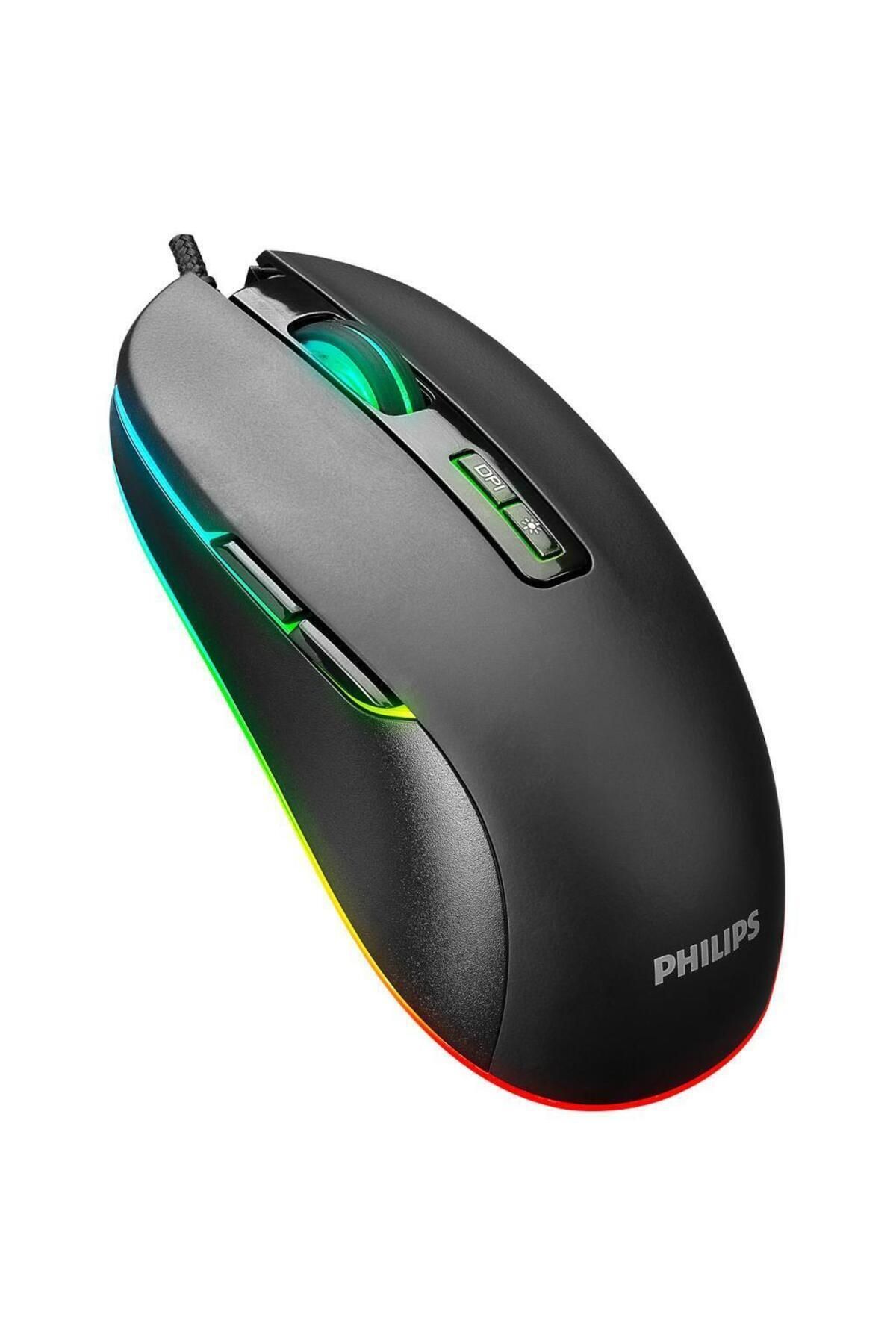 Philips SPK9414 Usb 7Tuşlu Siyah 1200/1600/2400/3600dpi Gaming Oyuncu Mouse