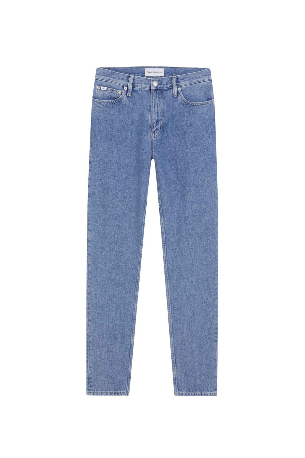 Calvin Klein Jeans Yüksek Bel Düz Paça Normal Açık Mavi Kadın Denim Pantolon J20J2221531AA