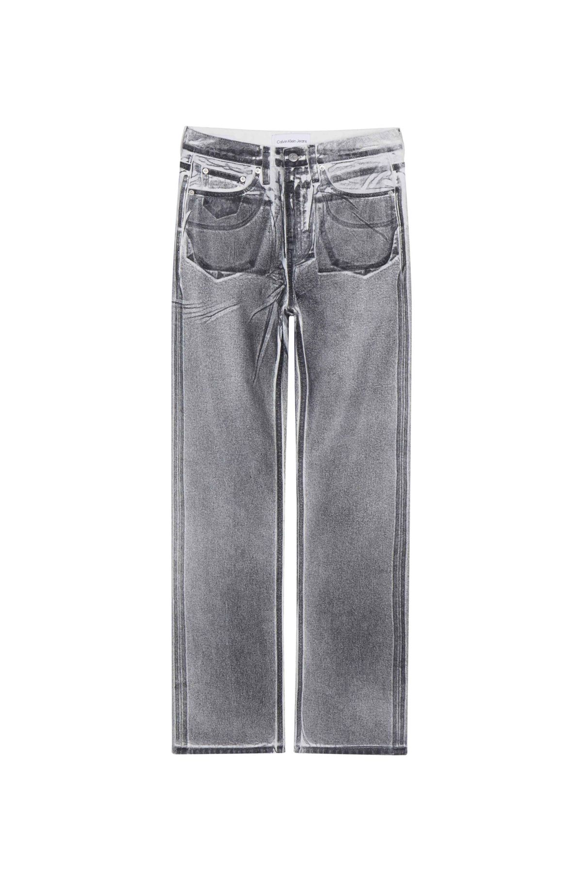 Calvin Klein Jeans Yüksek Bel Düz Paça Normal Mavi Kadın Denim Pantolon J20J2224531A4