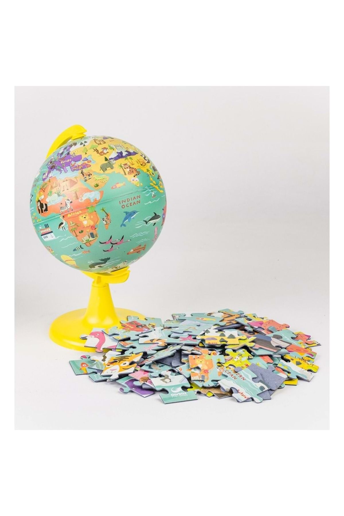 Gürbüz Kids My Wild World Küre 15 cm + 100 Parça Puzzle