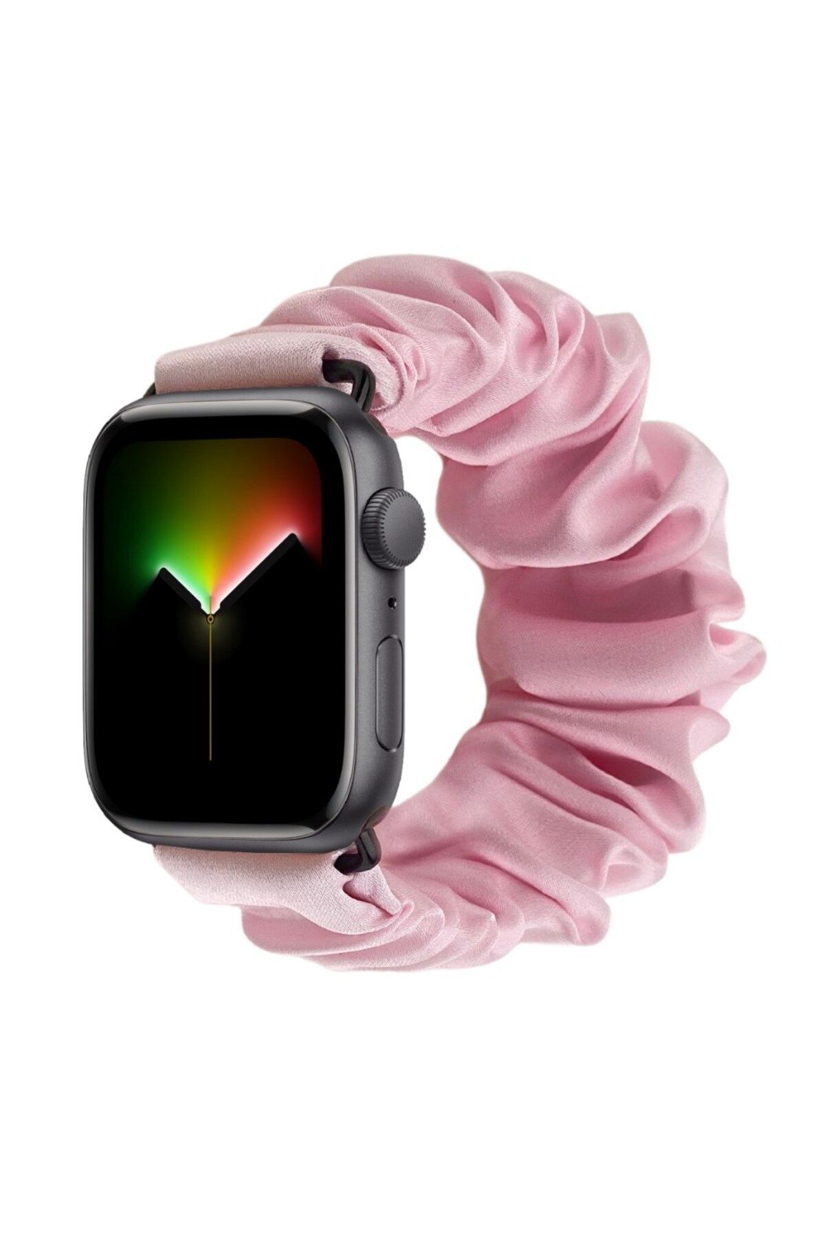 Macfame Apple Watch Uyumlu Ipek Loop Kordon Pembe