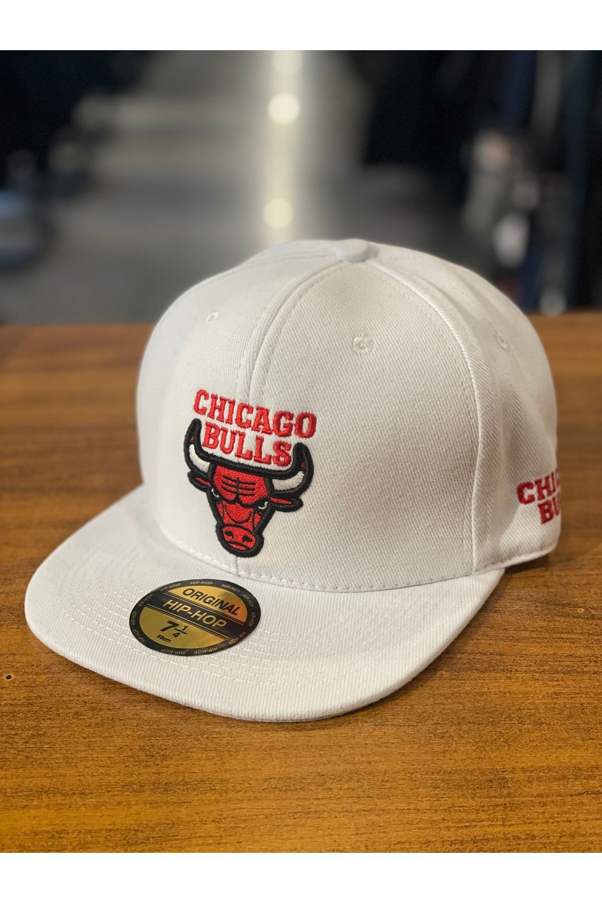 hamze Chicago Bulls Nakışlı Beyaz Renk Hiphop Snapback Rapper Basket Cap Şapka