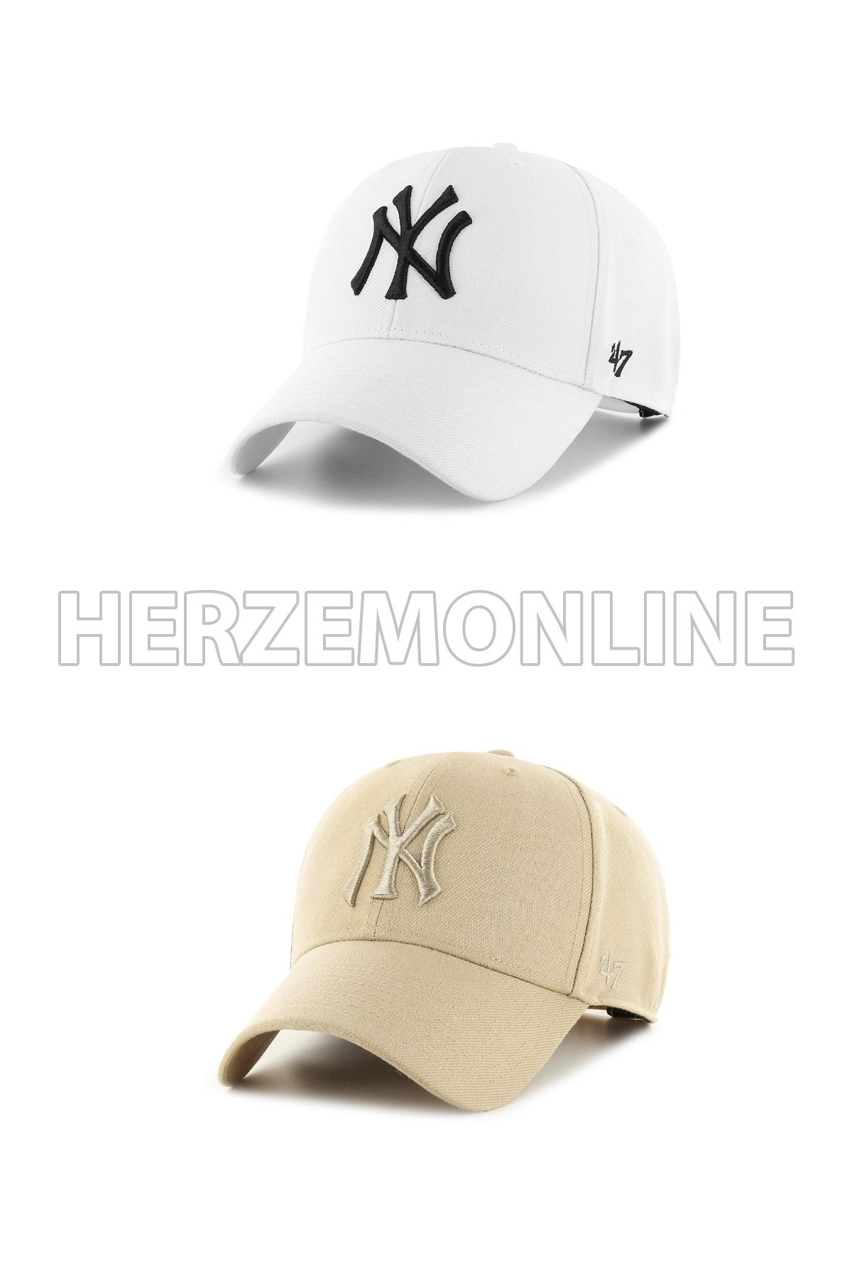 w white stars sports & wear Spor Ny Şapka Unisex 2'li Takım Arkası Cırtlı Ayarlanabilir ny şapkalar takımlı