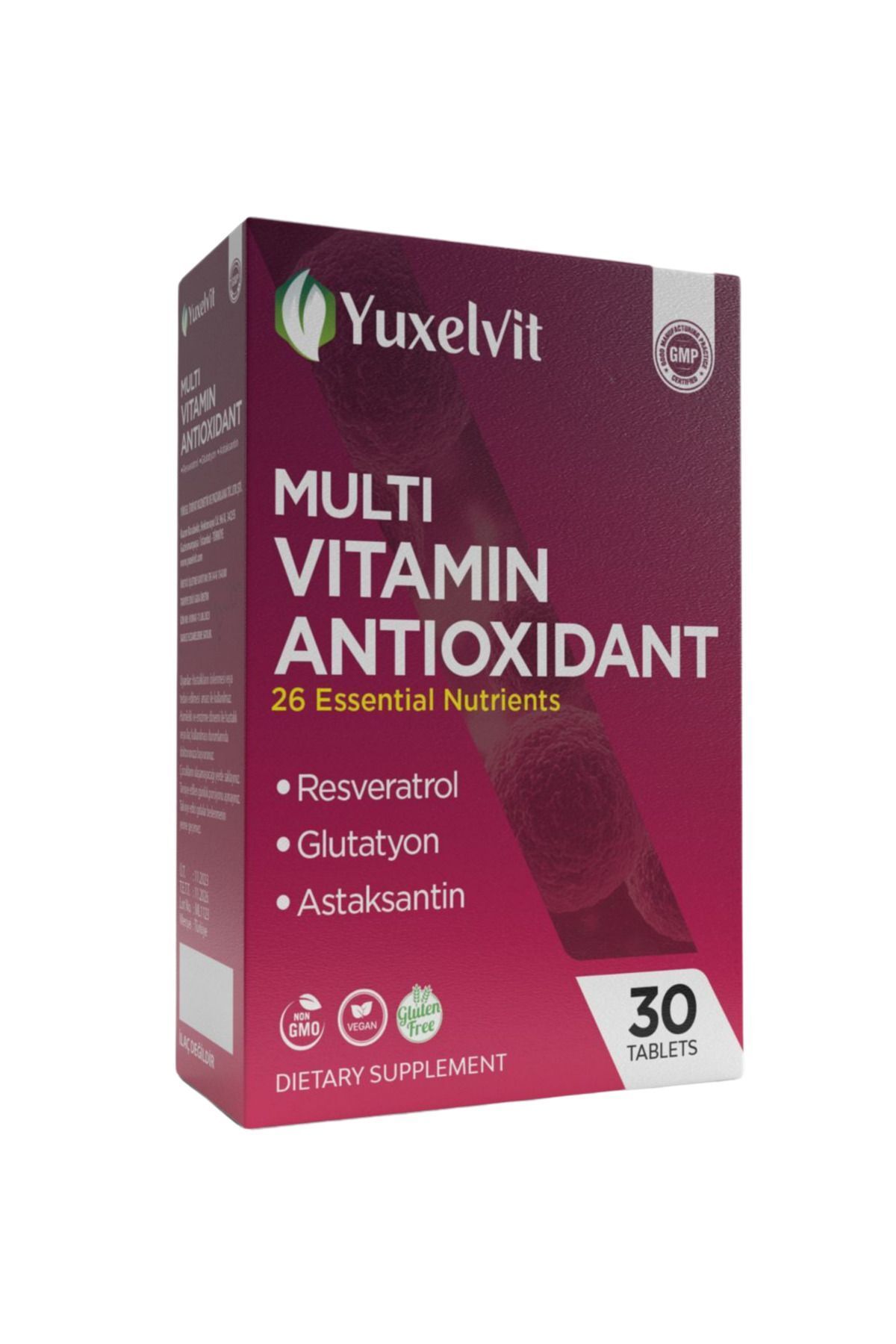 Yuxelvit Multivitamin Antioxidant Resveratrol Glutatyon 30 Tablet