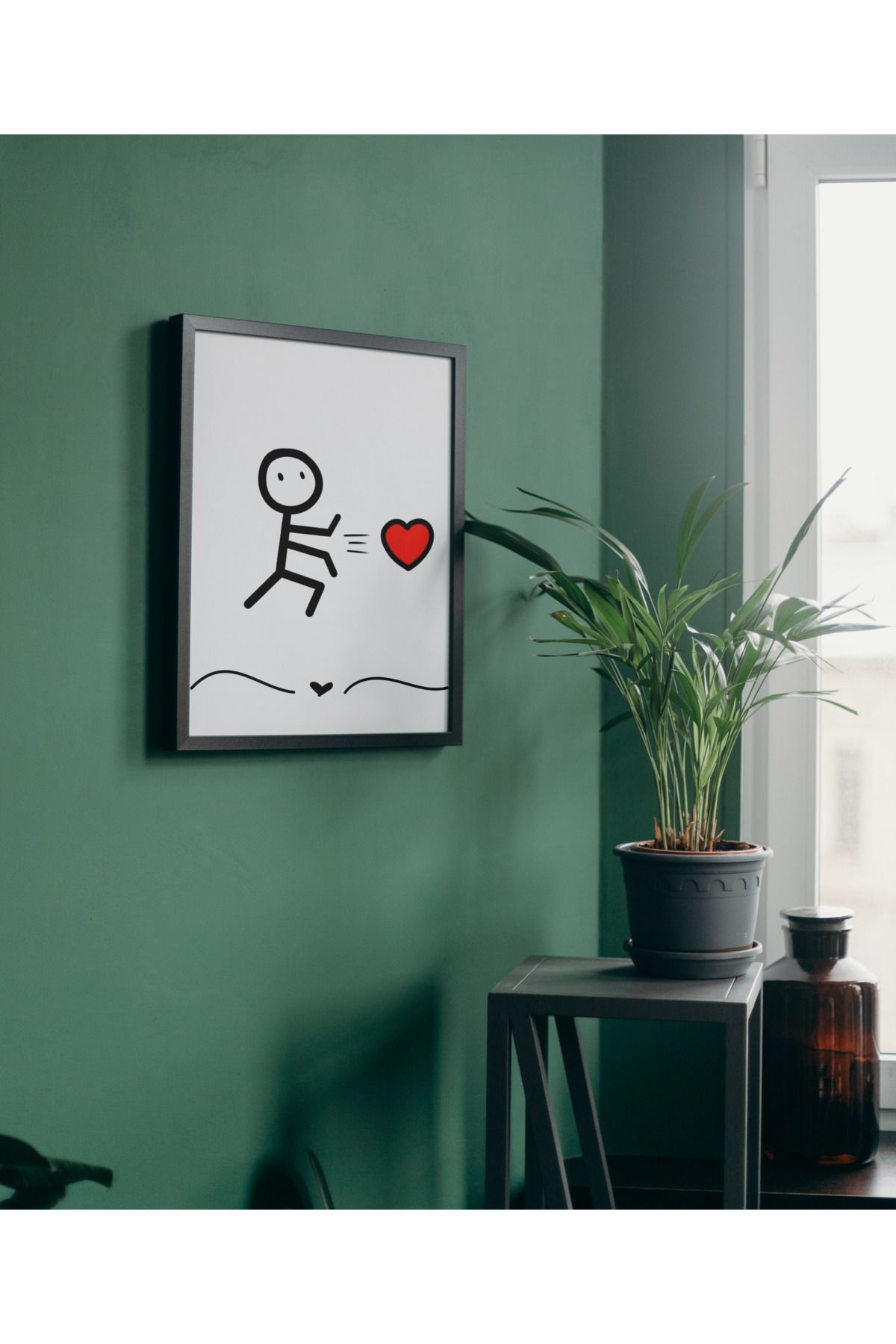 Arthopia Sevgililer Günü Aduket Kalp Hediyelik Pinterest Poster Çerçeveli Sanatsal Tasarım Tablo
