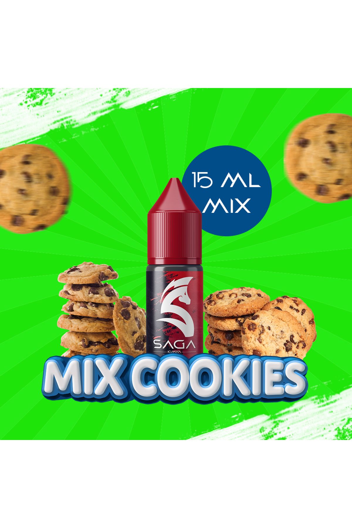 Saga Kimya Mix Cookies - 15 ml Mix Aroma (ŞİŞEDE SADECE 15 ML AROMA VARDIR)