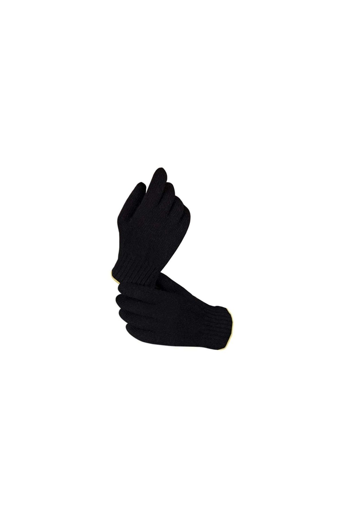 Royaleks Orta Kalın Siyah Sıcak Tutan Yün Kışlık Kadın Erkek Eldiven Unisex 1 Çift