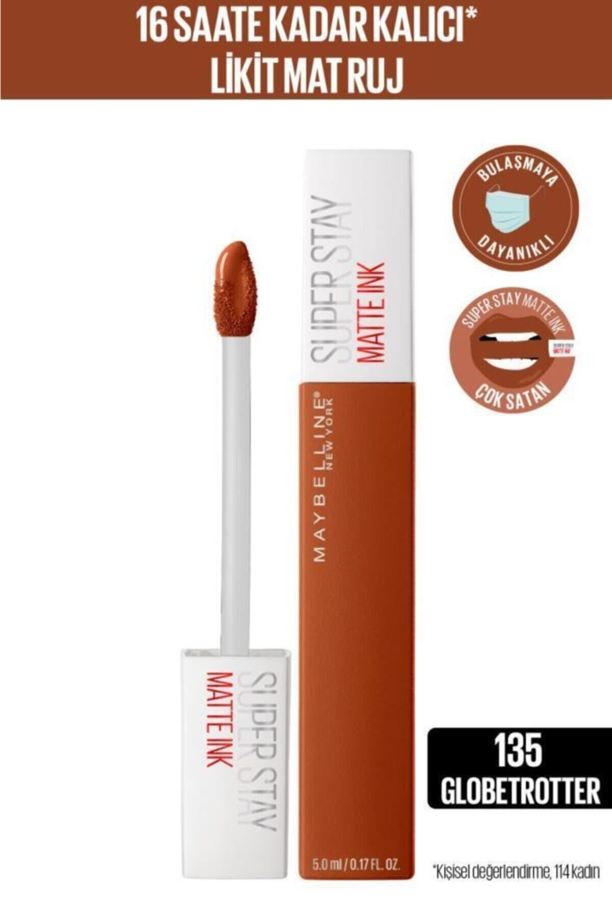 Maybelline New York Super Stay Matte Ink City Edition Likit Mat Ruj - 135 Globe-trotter