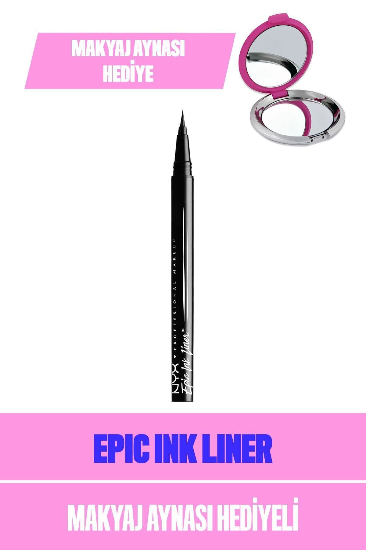 NYX Professional Makeup Epic Ink Liner Siyah Eyeliner & Ayna