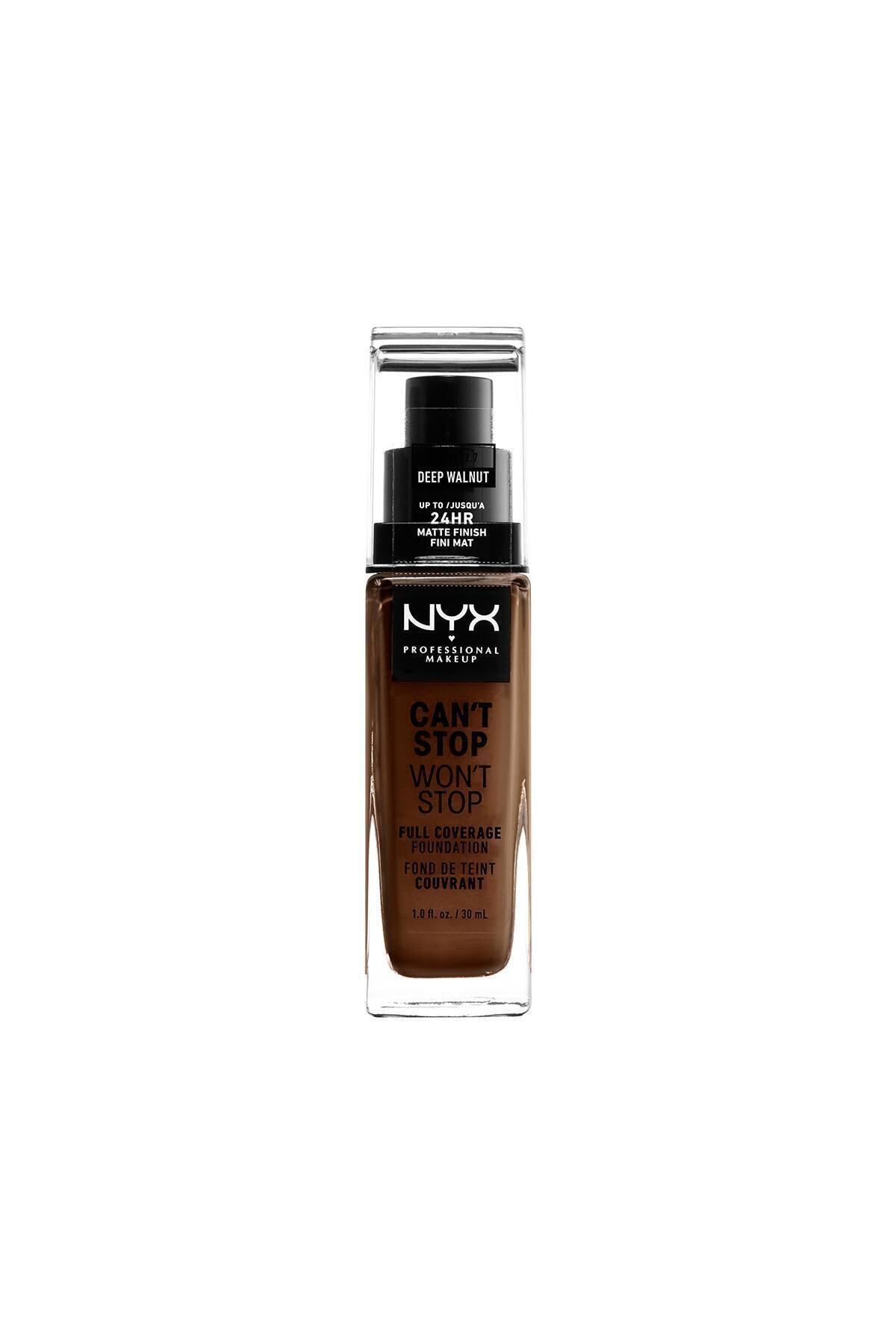 NYX Professional Makeup Can't Stop Won't Stop Full Coverage Foundation Deep Walnut 800897181277